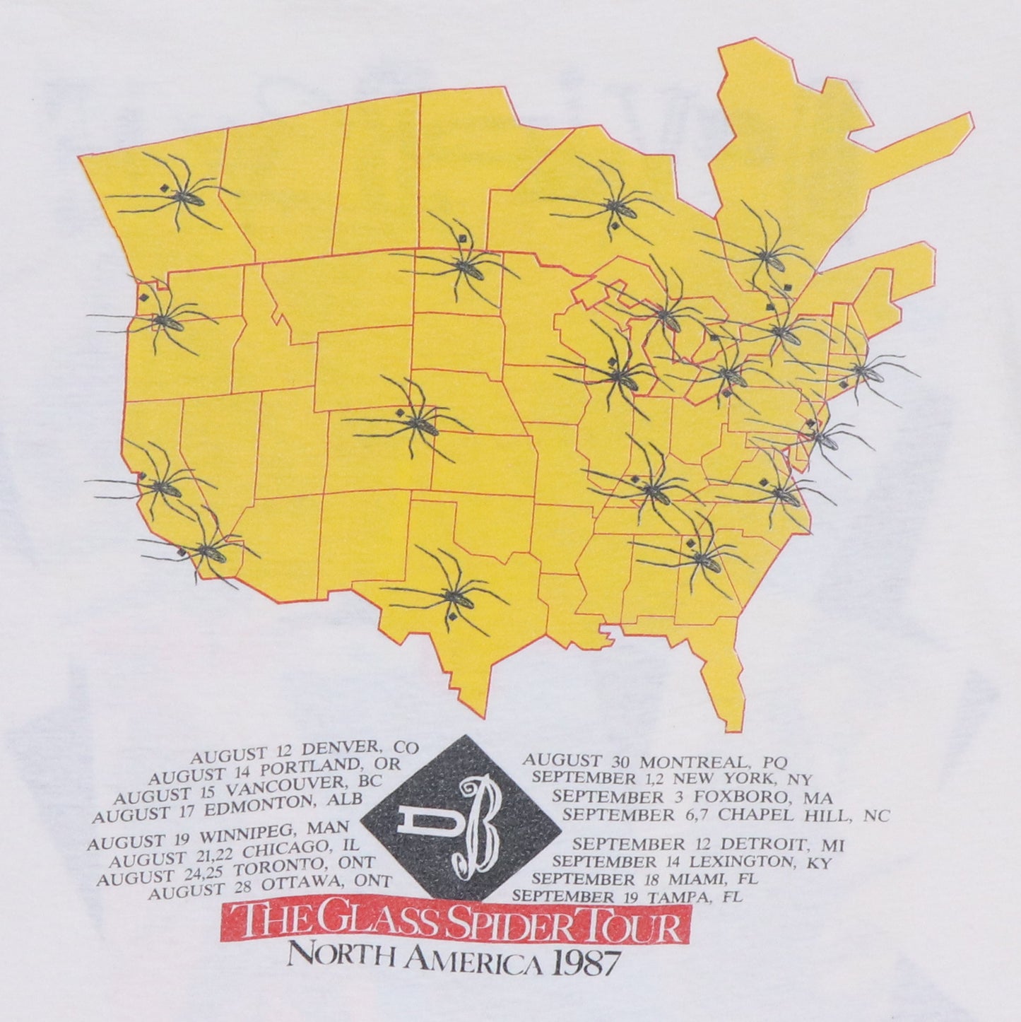 1987 David Bowie The Glass Spider Tour Shirt