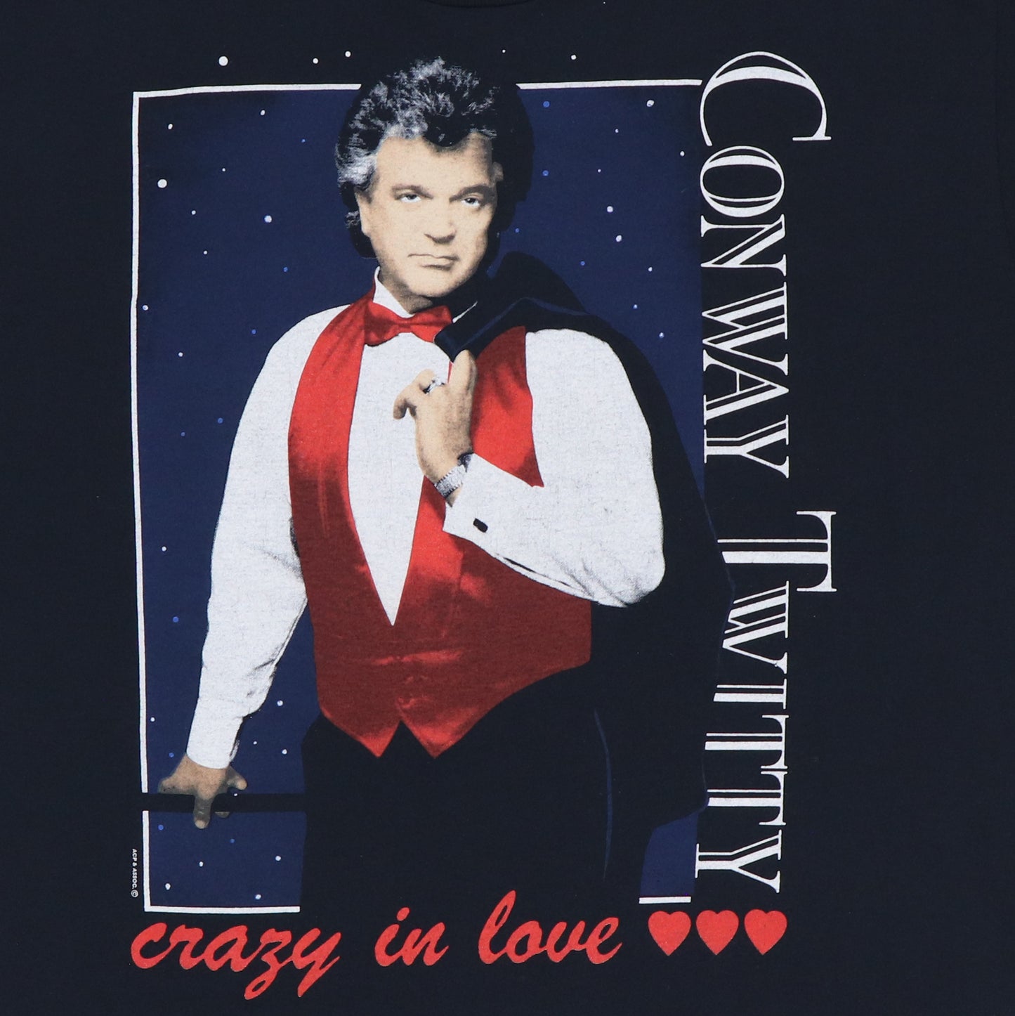 1990 Conway Twitty Crazy In Love Shirt