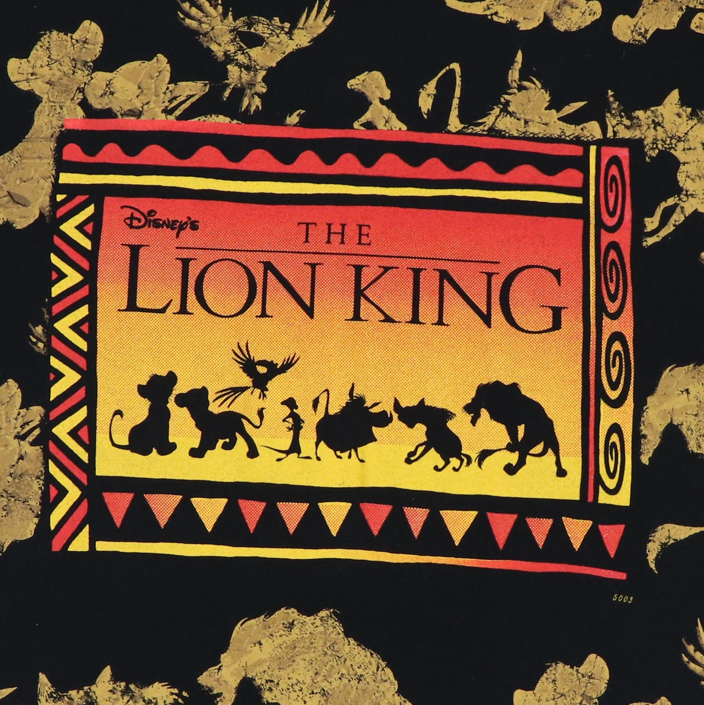 1990s Disney Lion King All Over Print Shirt Detail