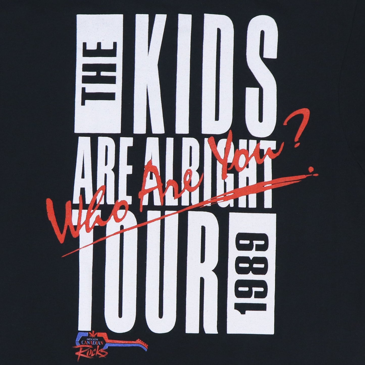 1989 The Who Kids Are Alright Tour Shirt