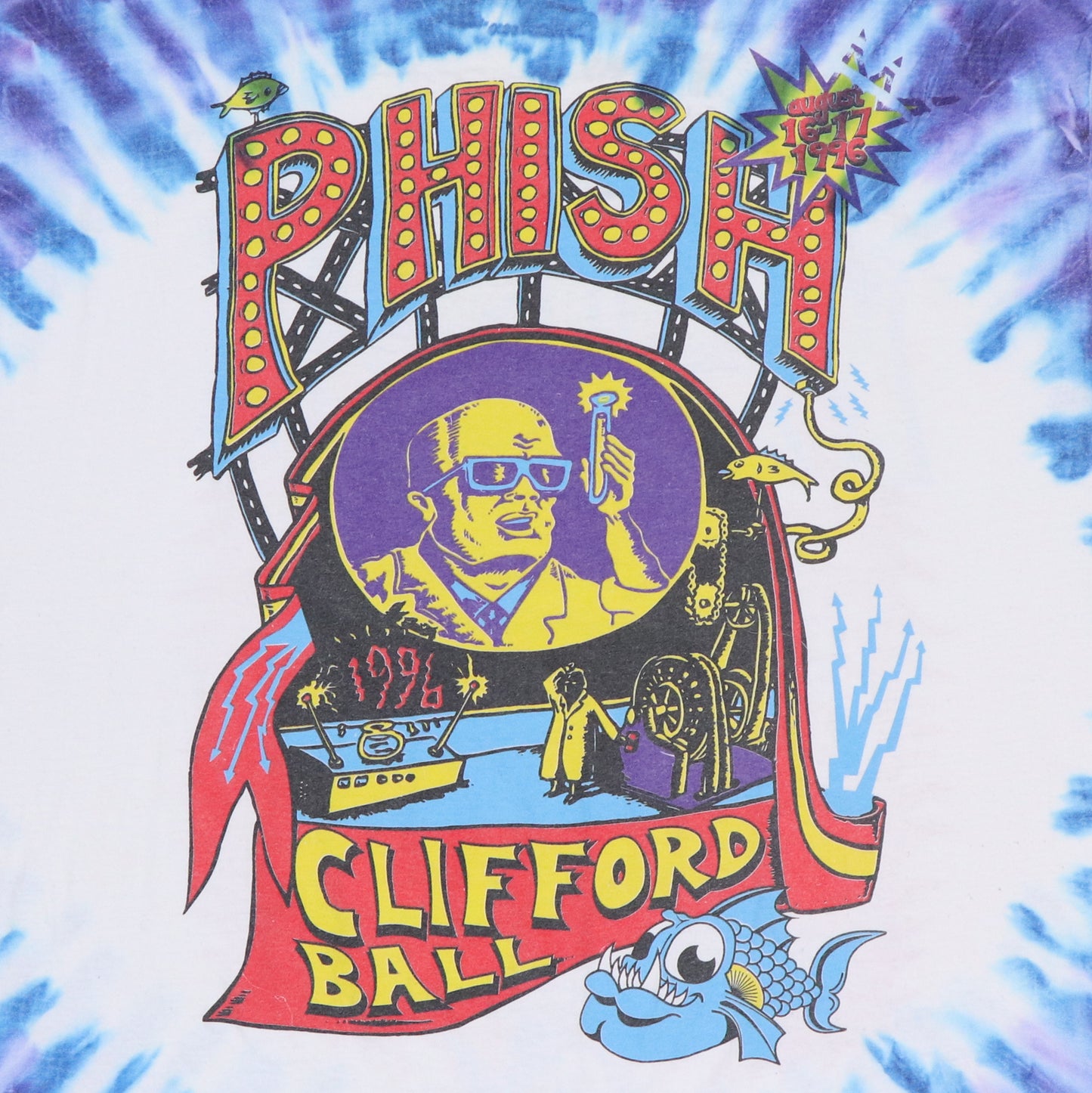 1996 Phish Clifford Ball Concert Tie Dye Shirt