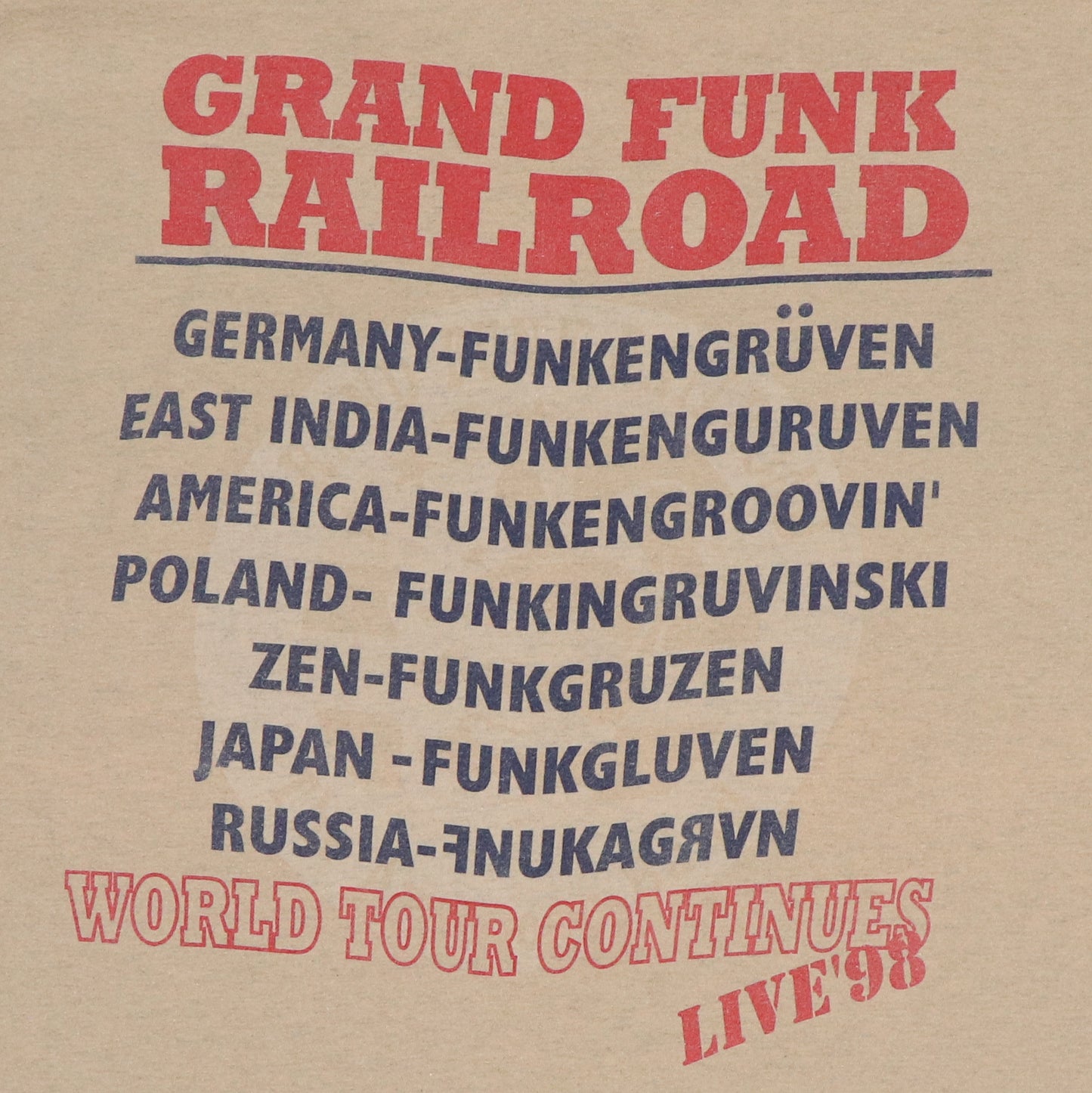 1998 Grand Funk Railroad Funkengruven Shirt