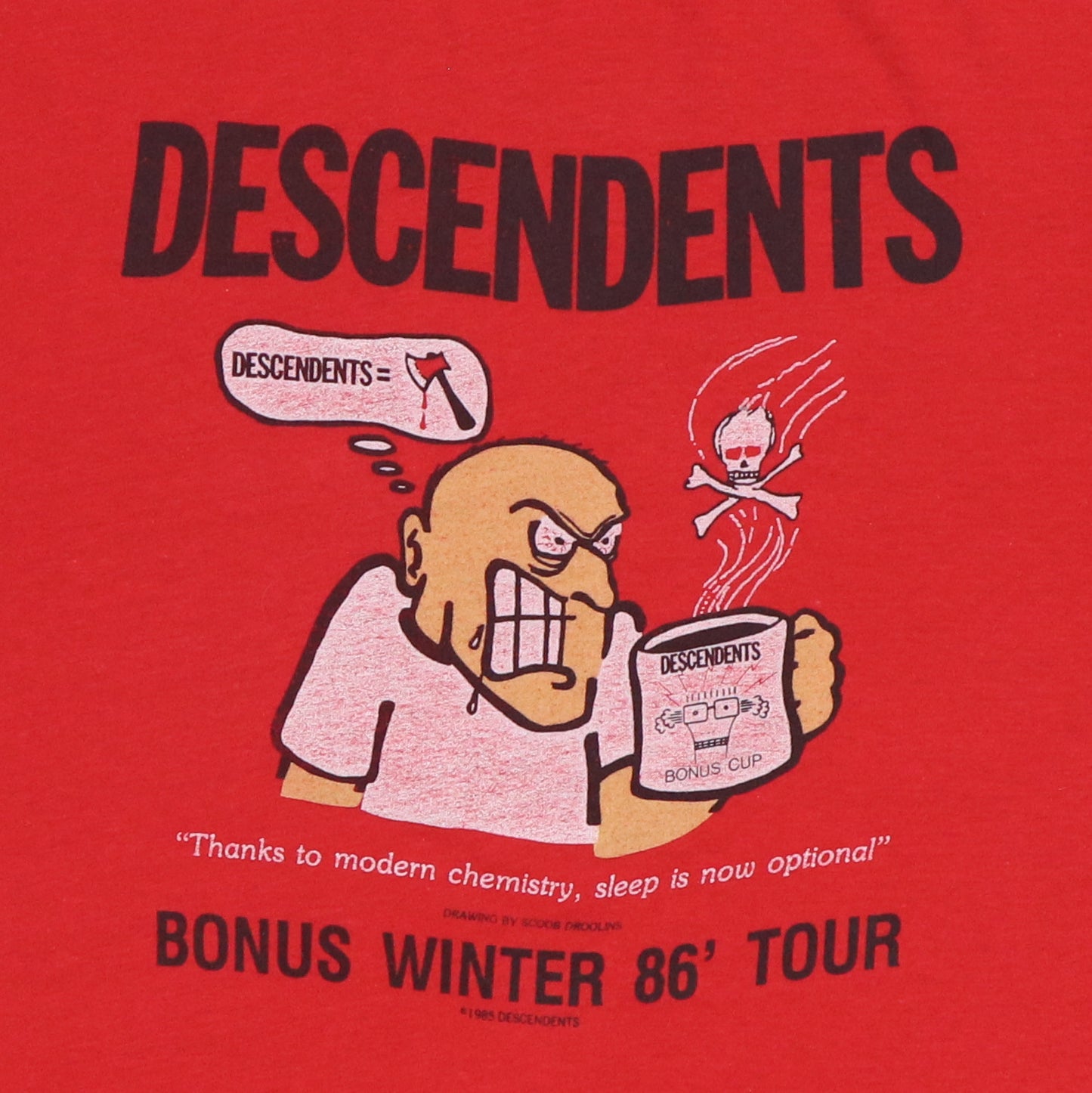 1986 Descendents Bonus Winter Tour Shirt