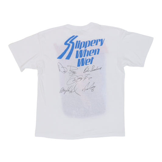 1986 Bon Jovi Slippery When Wet Shirt Back