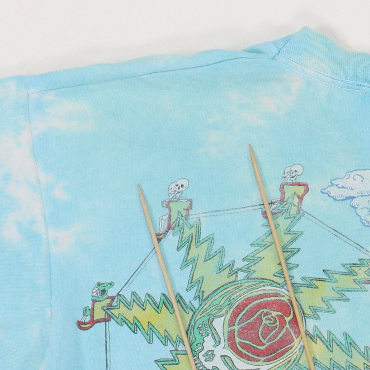 1993 Grateful Dead Amusement Park Liquid Blue Tie Dye Shirt