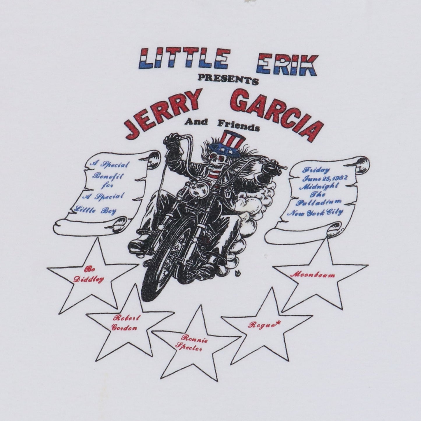 1982 Jerry Garcia New York Palladium Concert Shirt