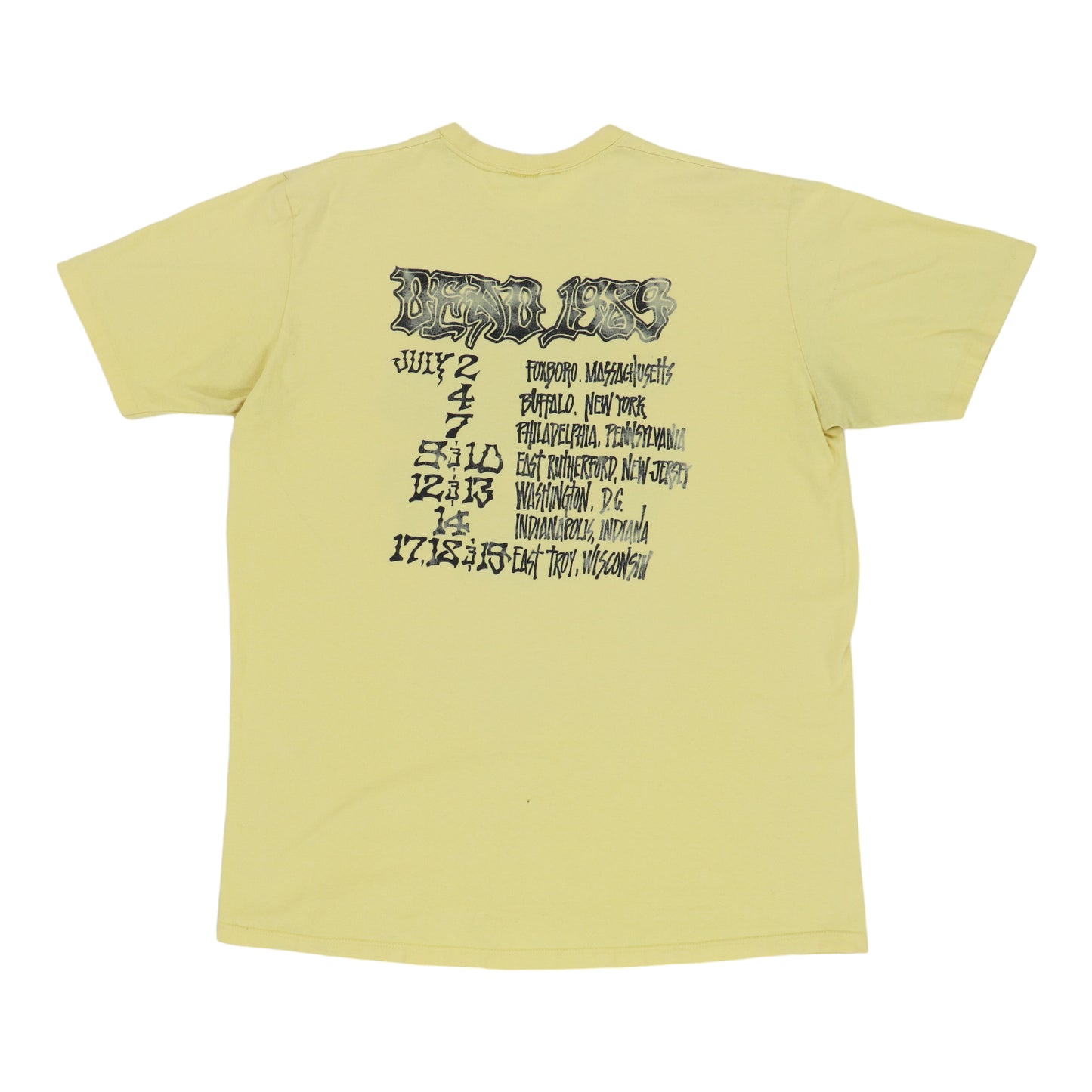 1989 Grateful Dead Rather Be Dead Tour Shirt