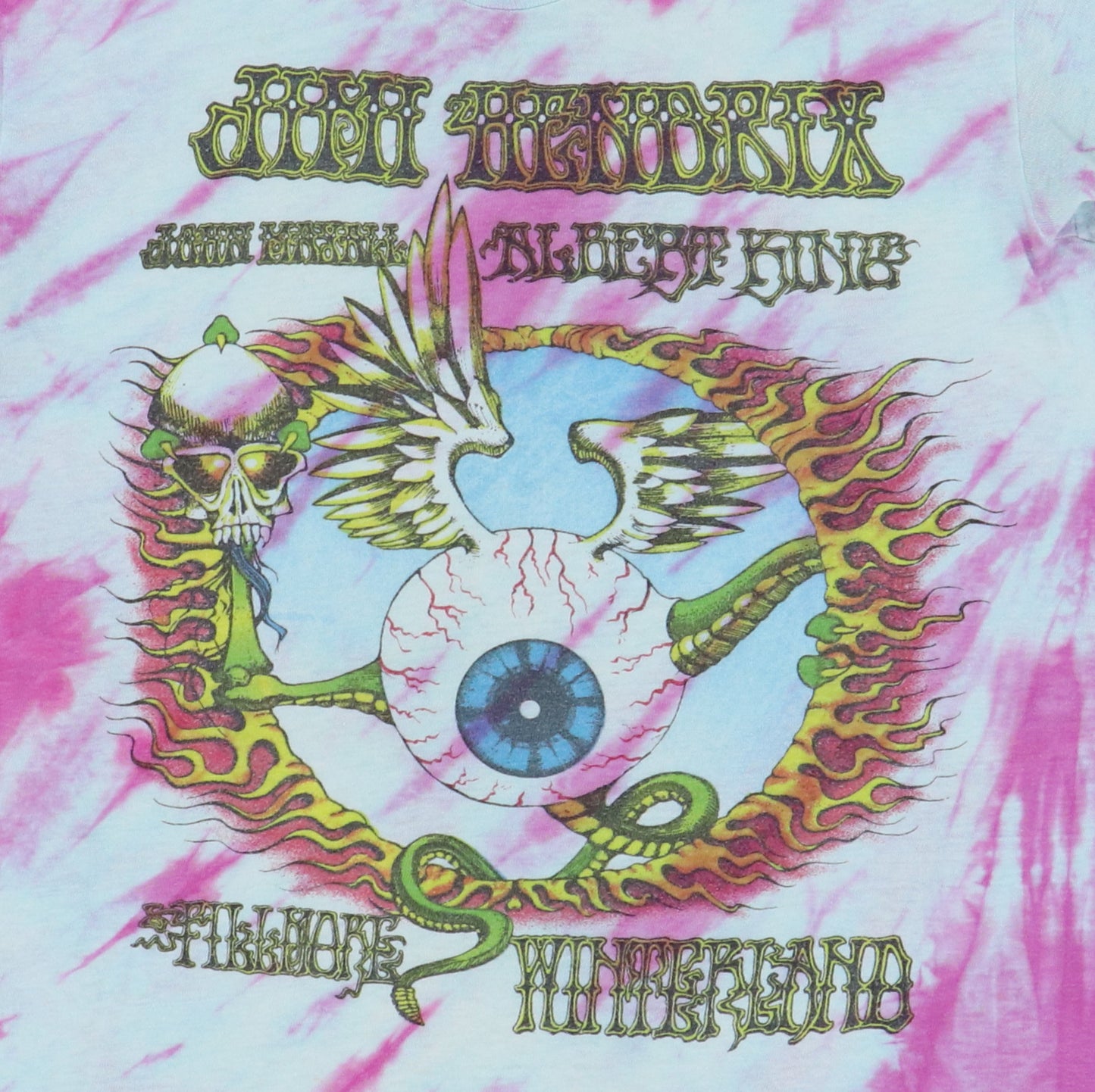 1970s Jimi Hendrix Fillmore Winterland Tie Dye Shirt