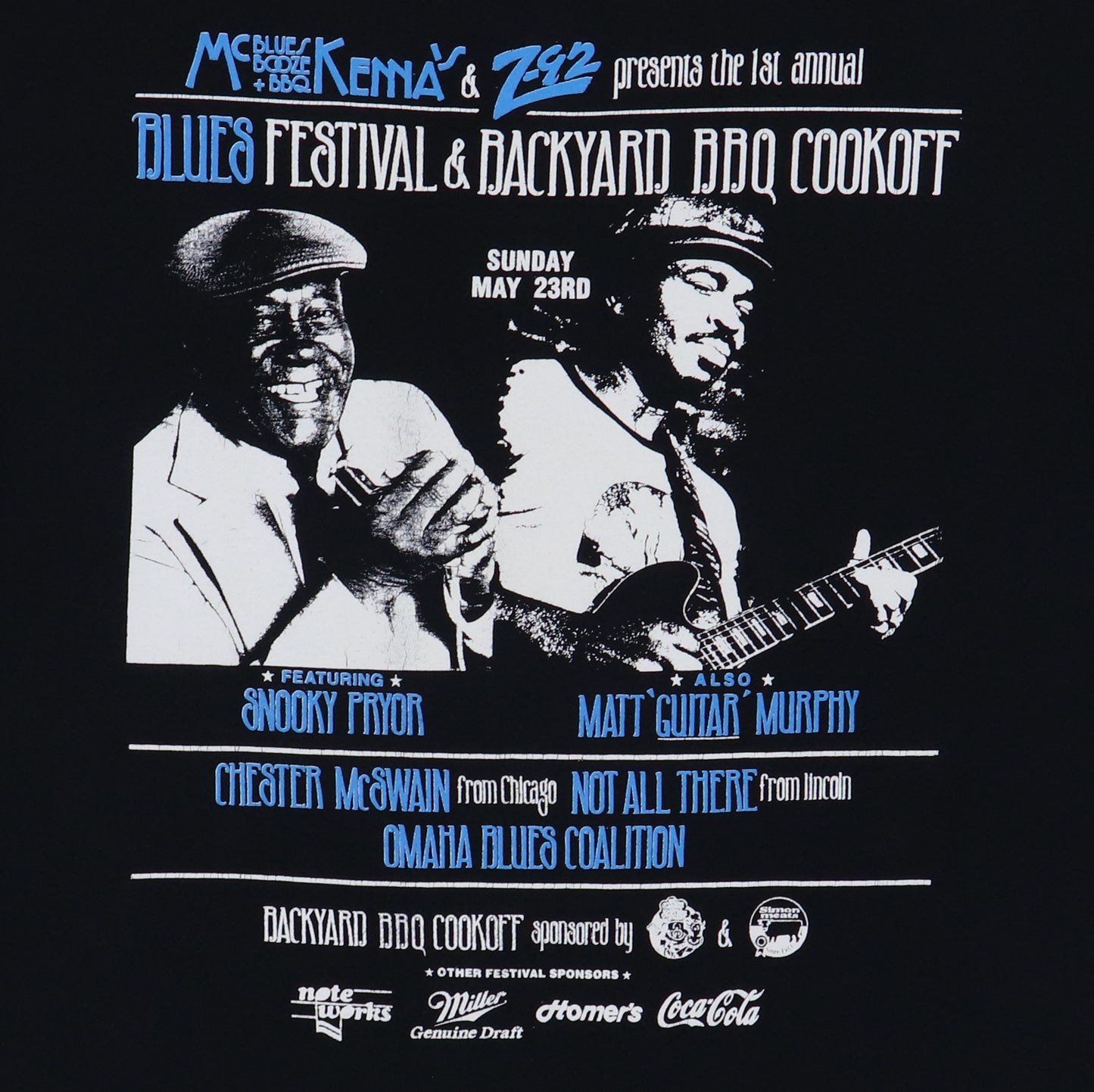 1990s MC Blues Booze BBQ Smokey Pryor Shirt