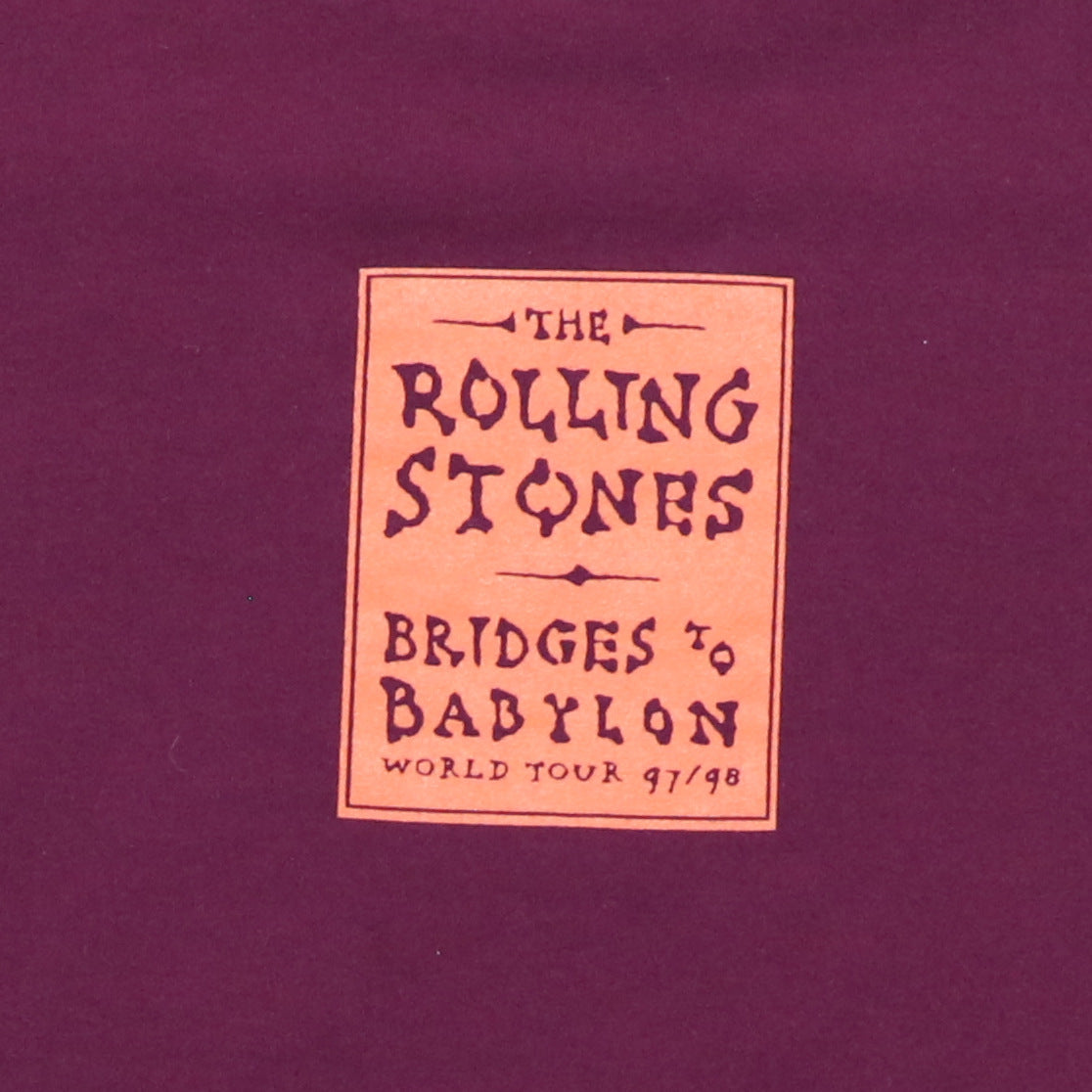 1997 Rolling Stones Bridges To Babylon Tour Shirt