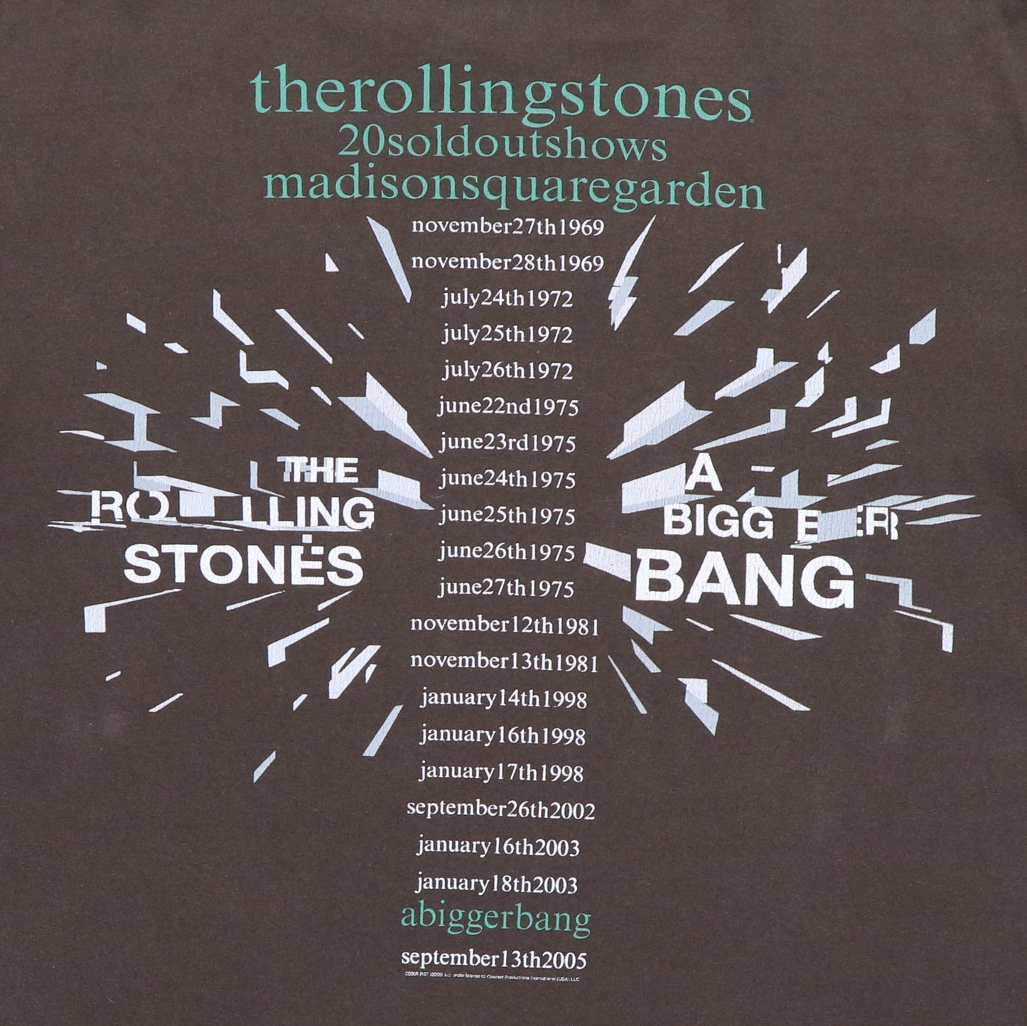 2005 Rolling Stones Tour Shirt