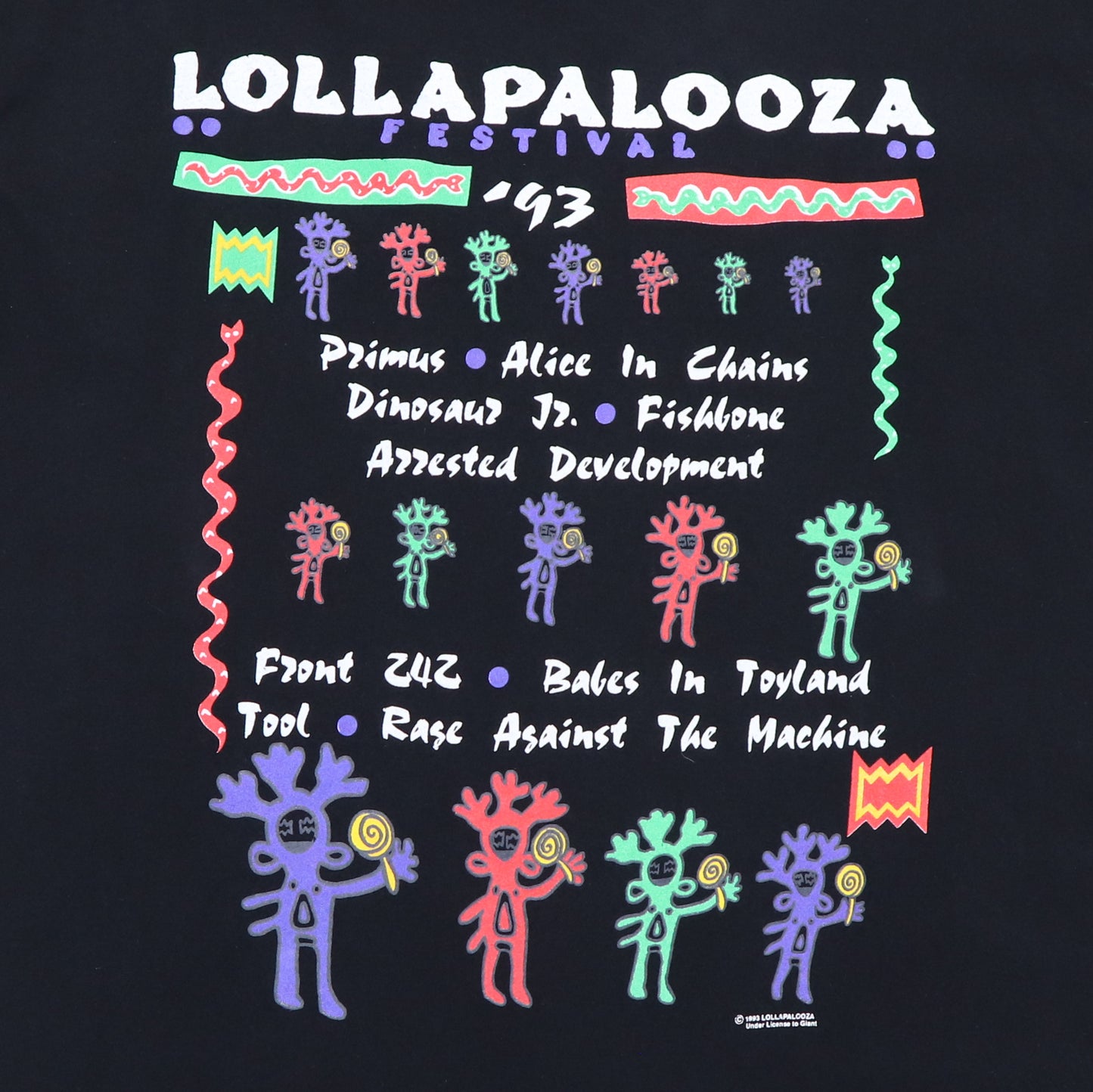 1993 Lollapalooza Music Festival Tour Shirt