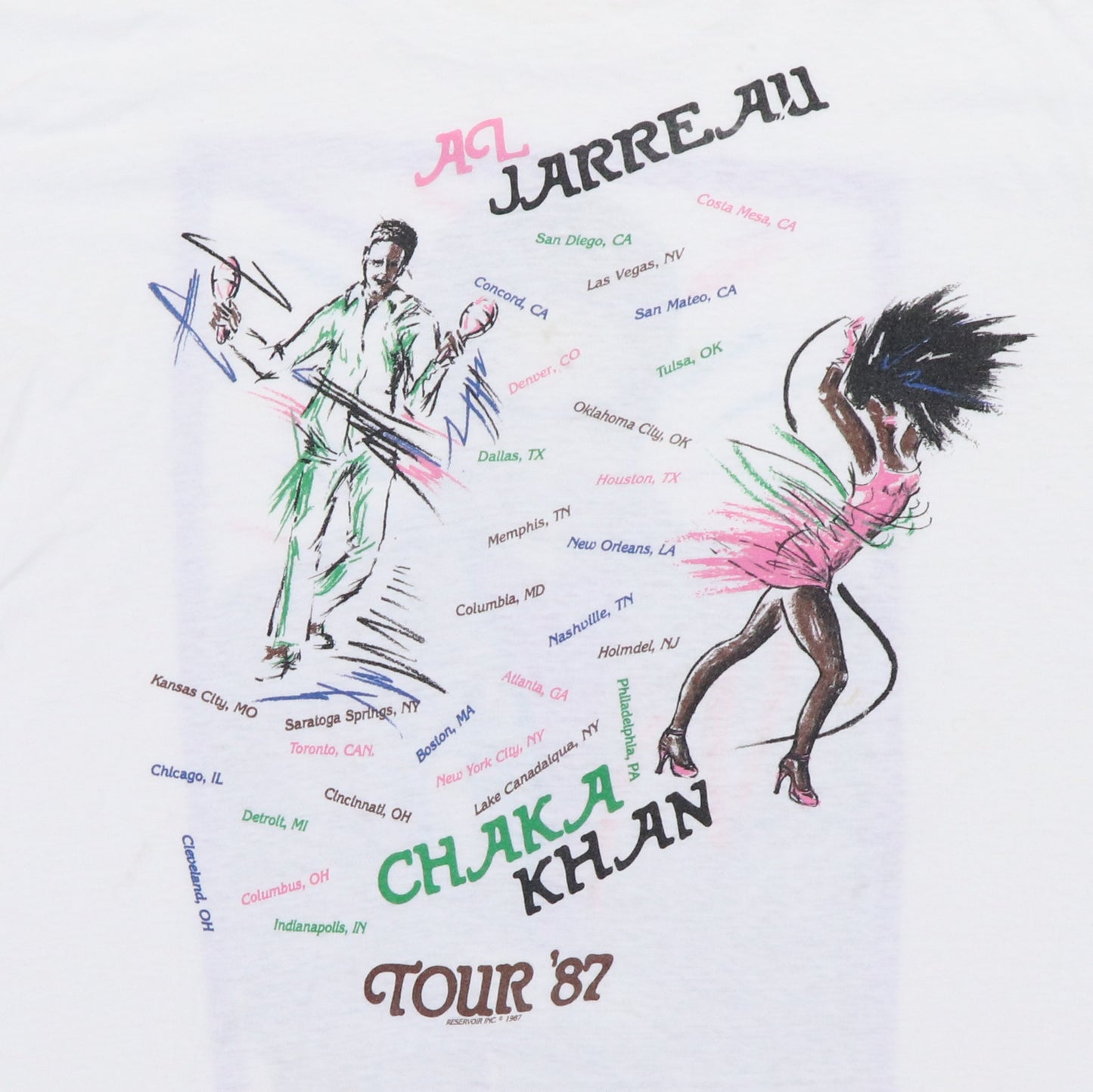 1987 Chaka Khan Al Jarreau Tour Shirt