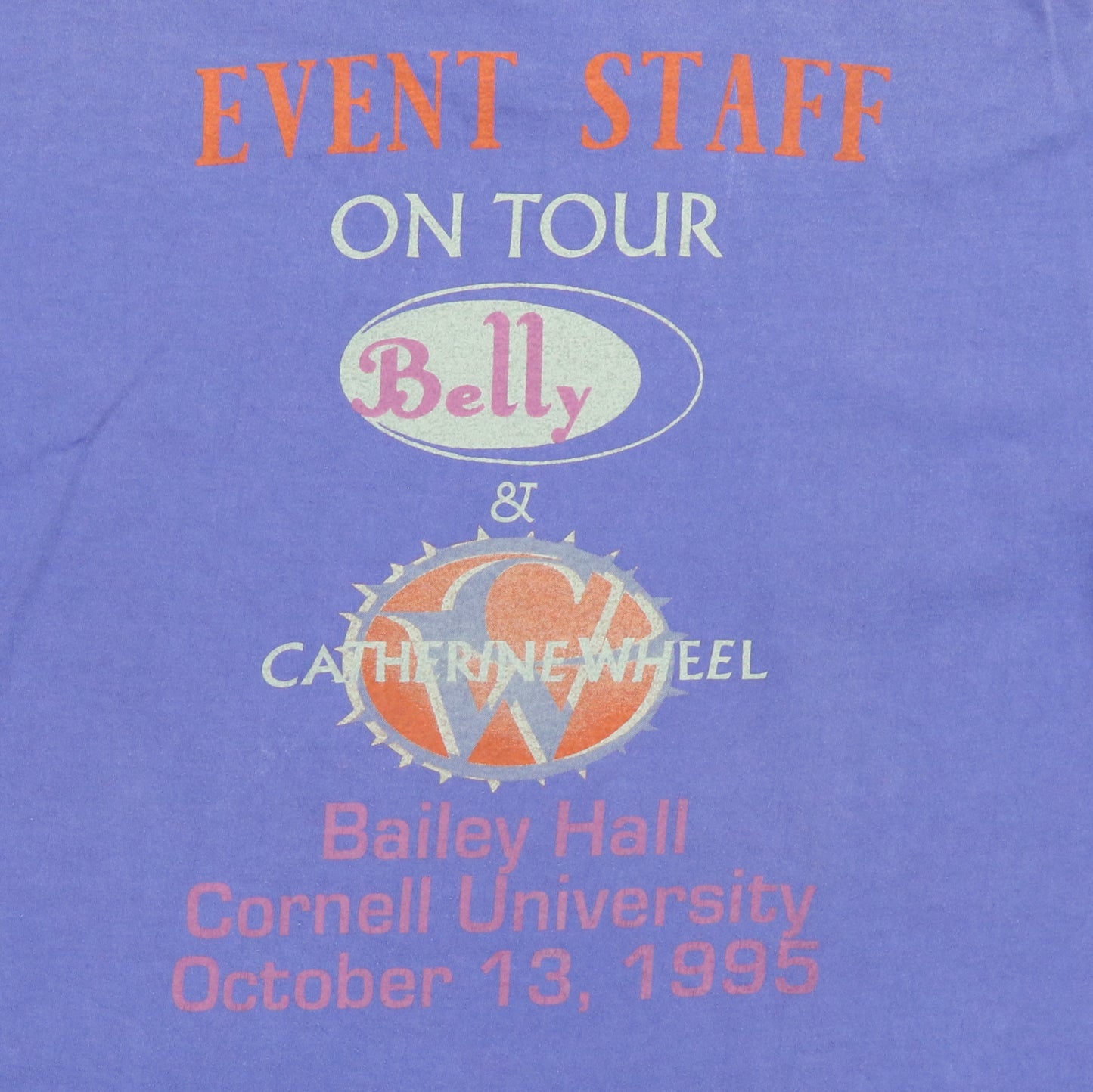 1995 Belly Catherine Wheel Cornell Concert Staff Shirt