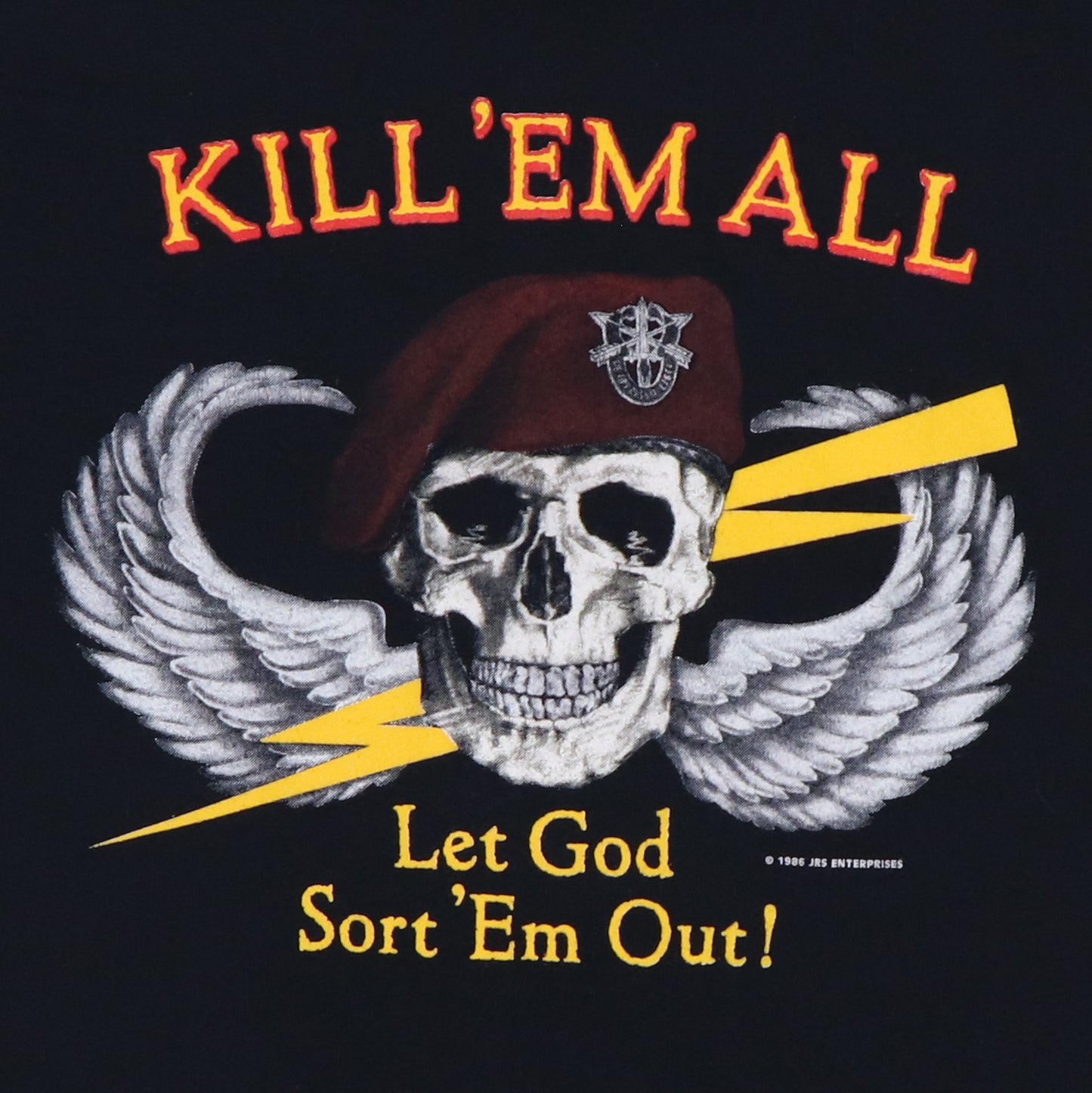 1986 Kill Em All Let God Sort Em Out Shirt