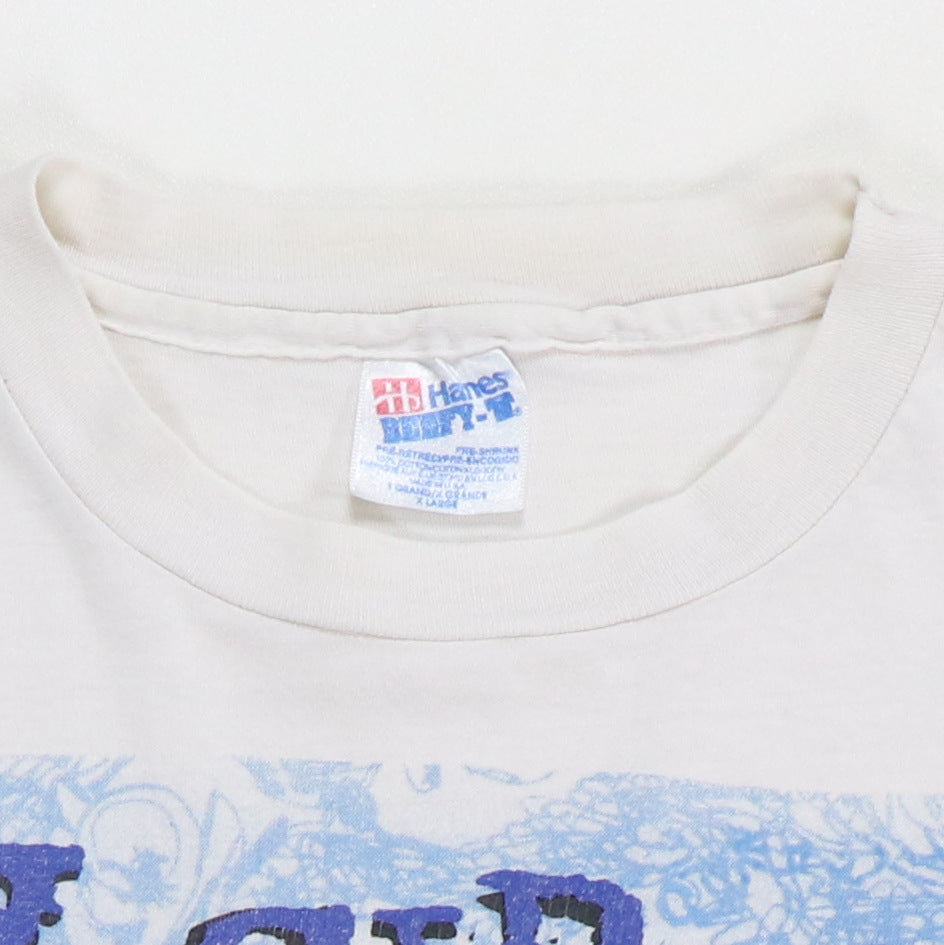 1990s Invisible Records Music Compilation Shirt Detail