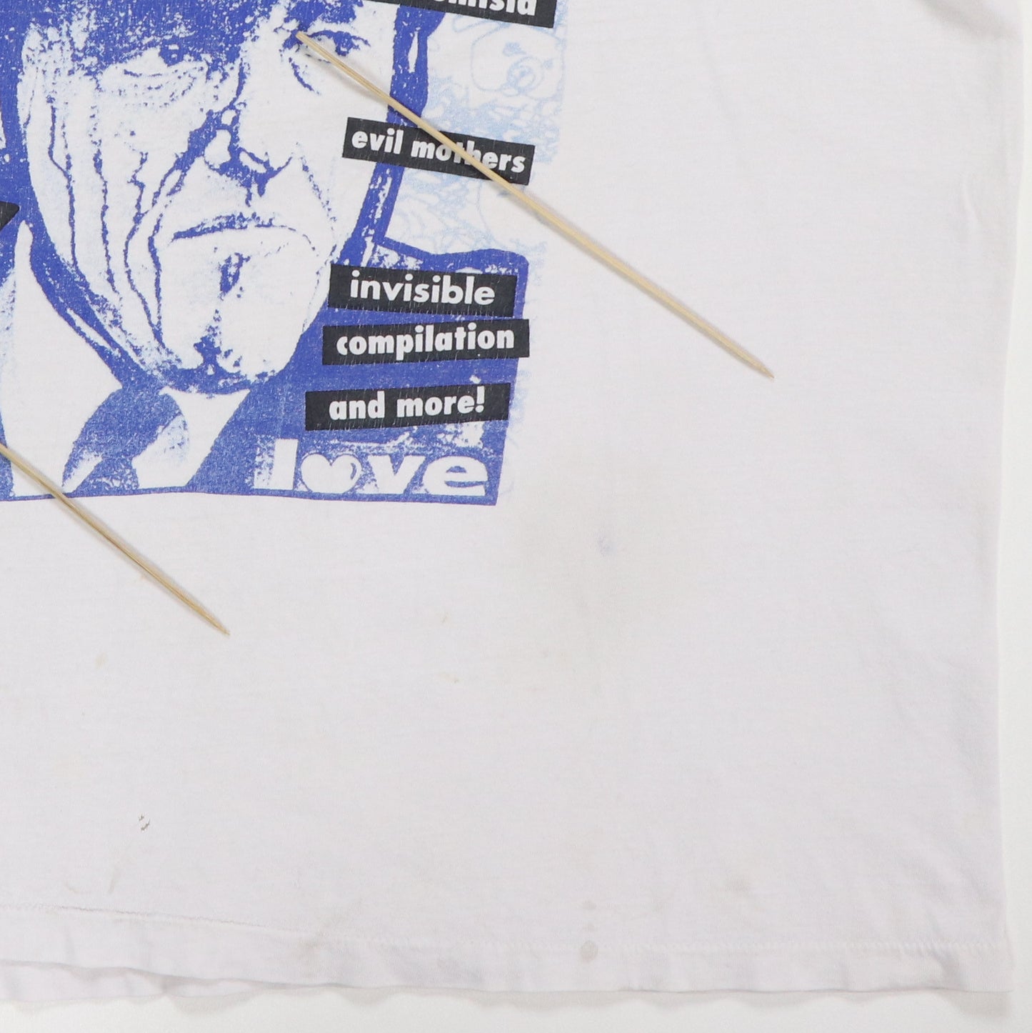 1990s Invisible Records Music Compilation Shirt Detail