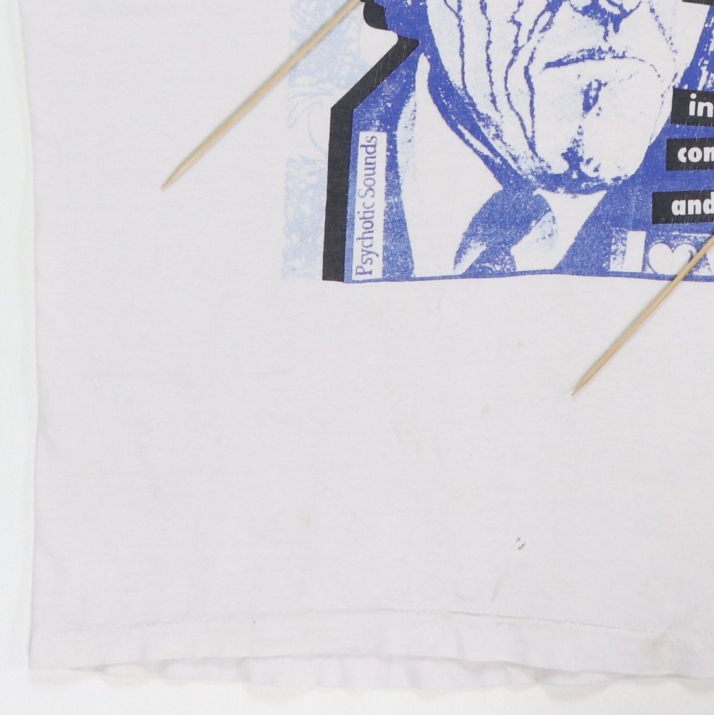 1990s Invisible Records Music Compilation Shirt Detail