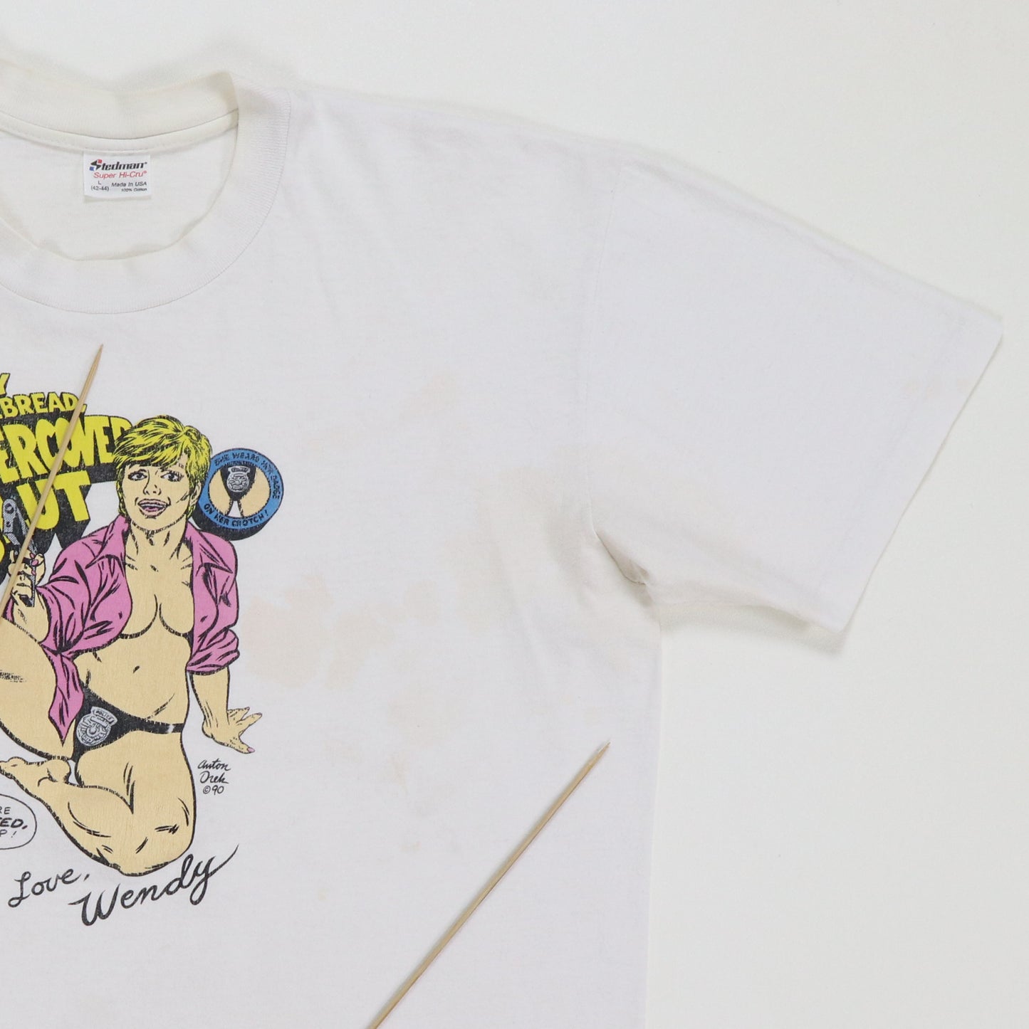 1990 Wendy Whitebread Undercover Slut Shirt Detail
