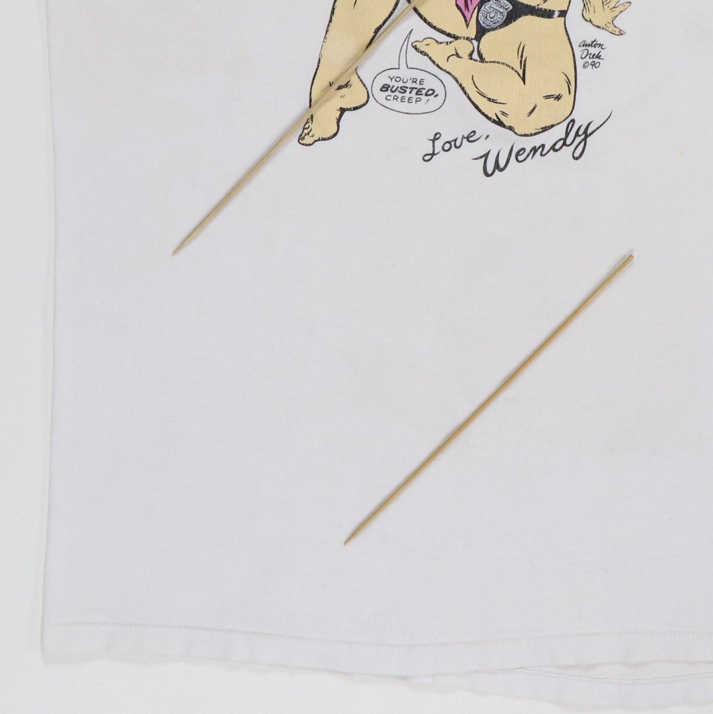 1990 Wendy Whitebread Undercover Slut Shirt Detail