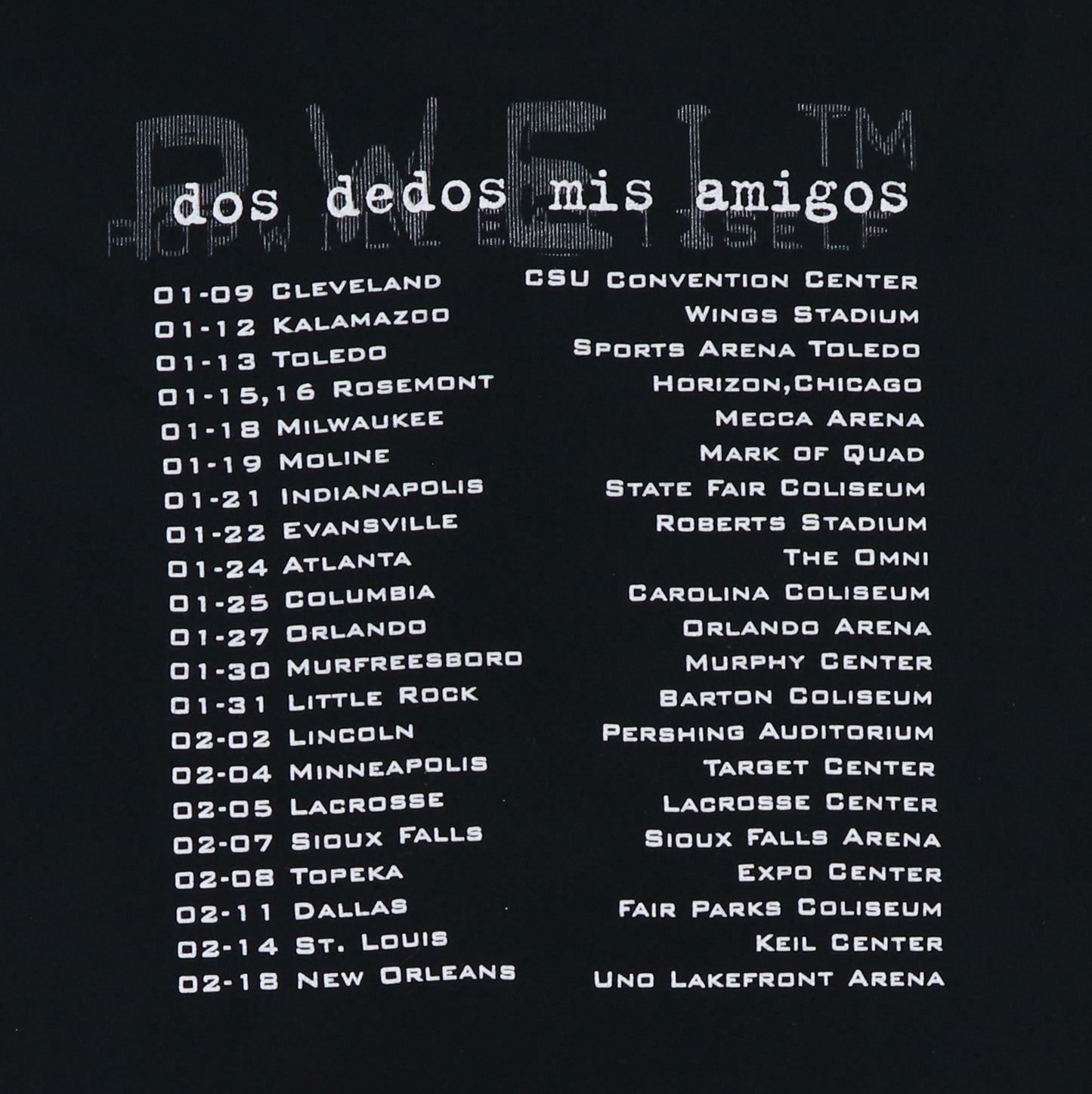 1995 Pop Will Eat Itself Tour Shirt