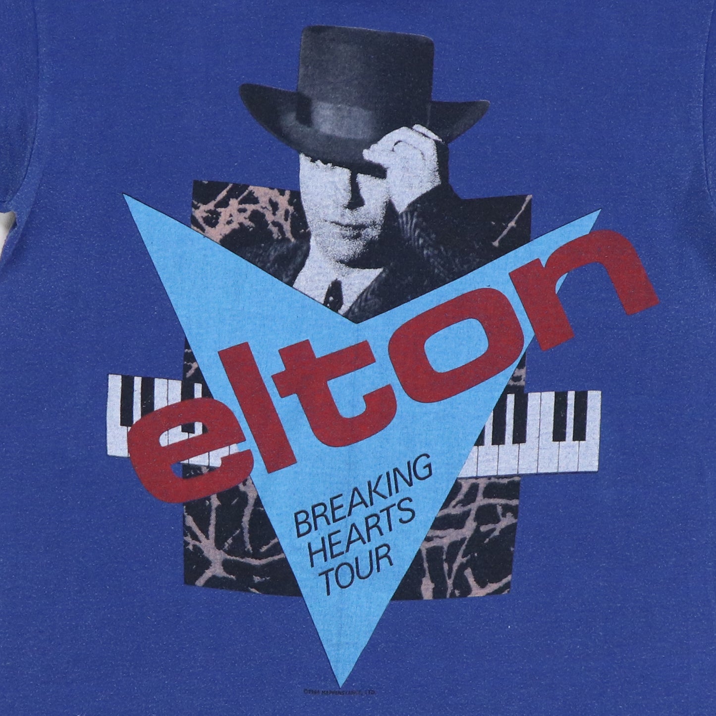 1984 Elton John Breaking Hearts Tour Shirt