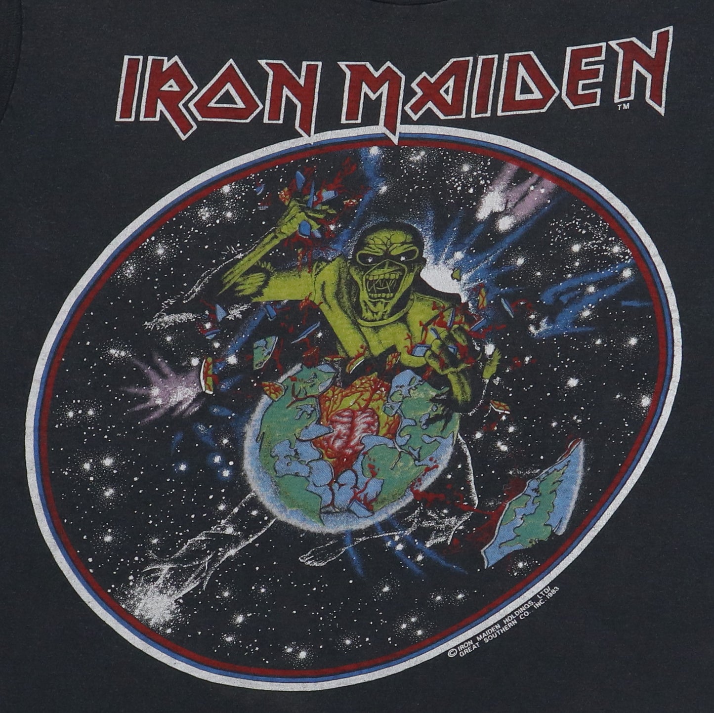 1983 Iron Maiden The Beast On The Run Tour Sleeveless Shirt
