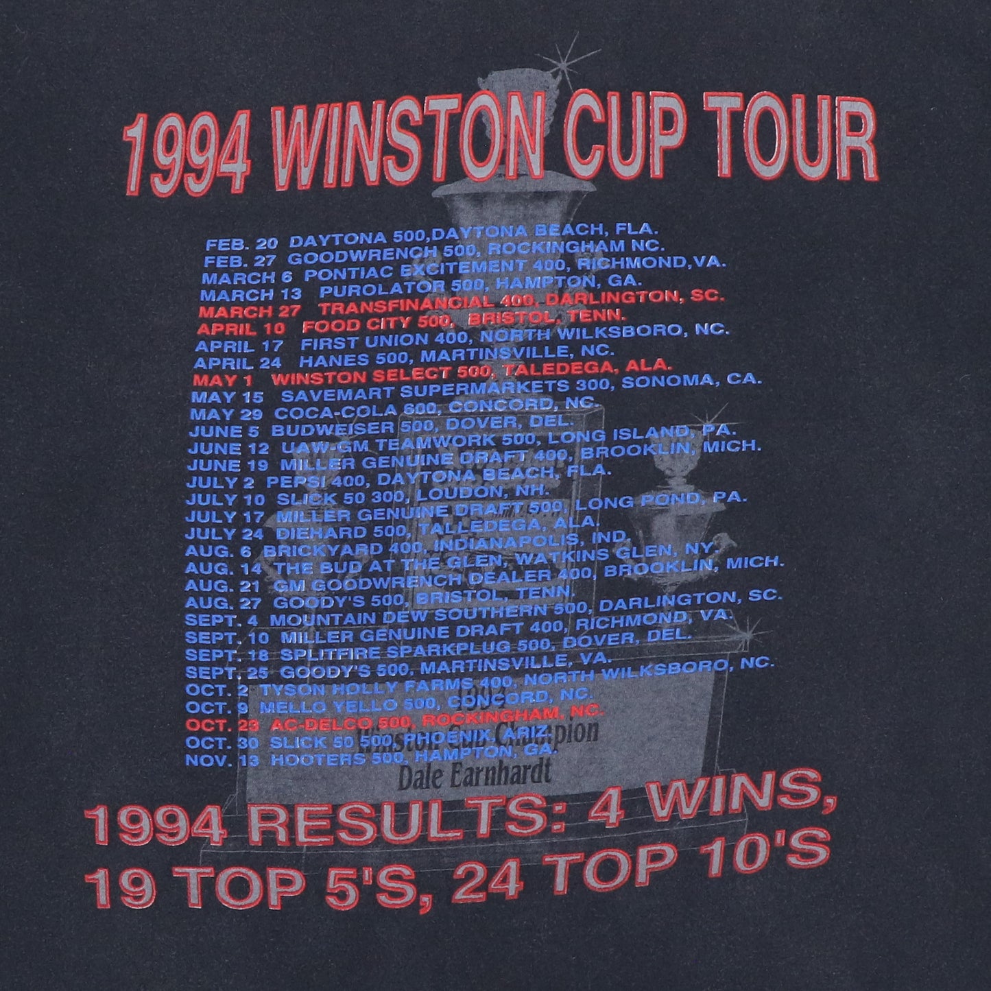 1994 Dale Earnhardt Winston Cup Championship Nascar Shirt