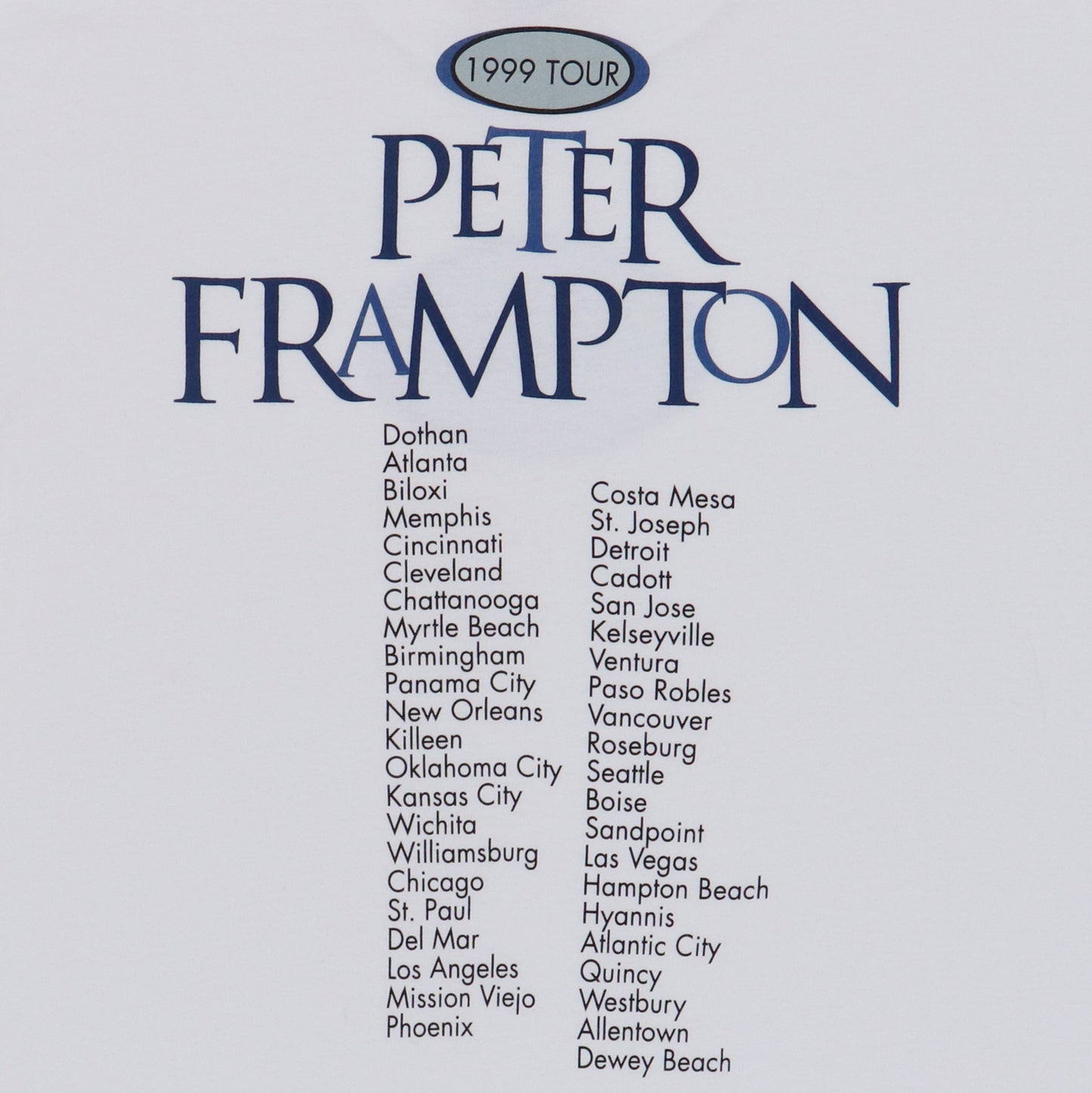 1999 Peter Frampton Tour Shirt