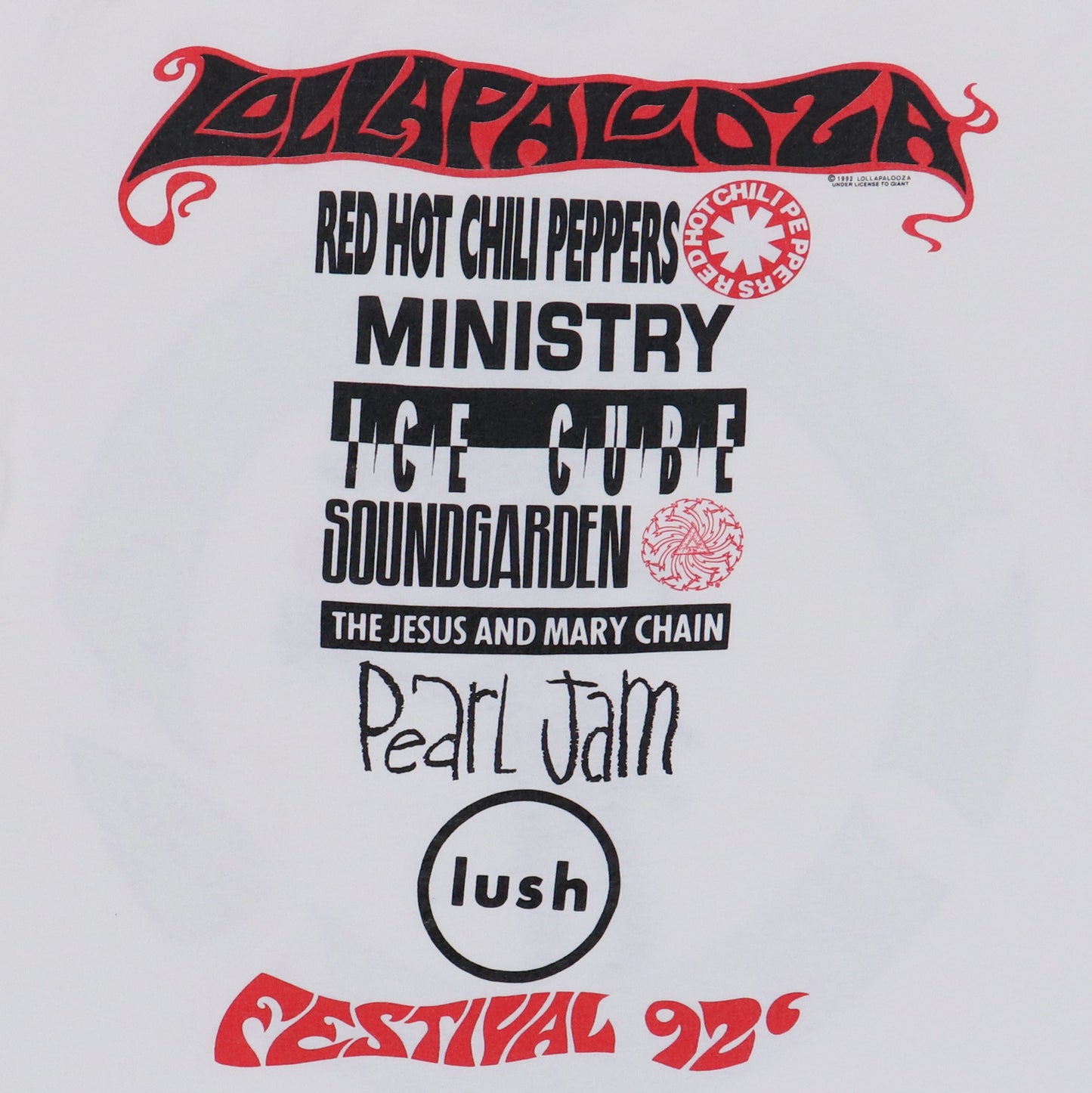 1992 Lollapalooza Concert Shirt