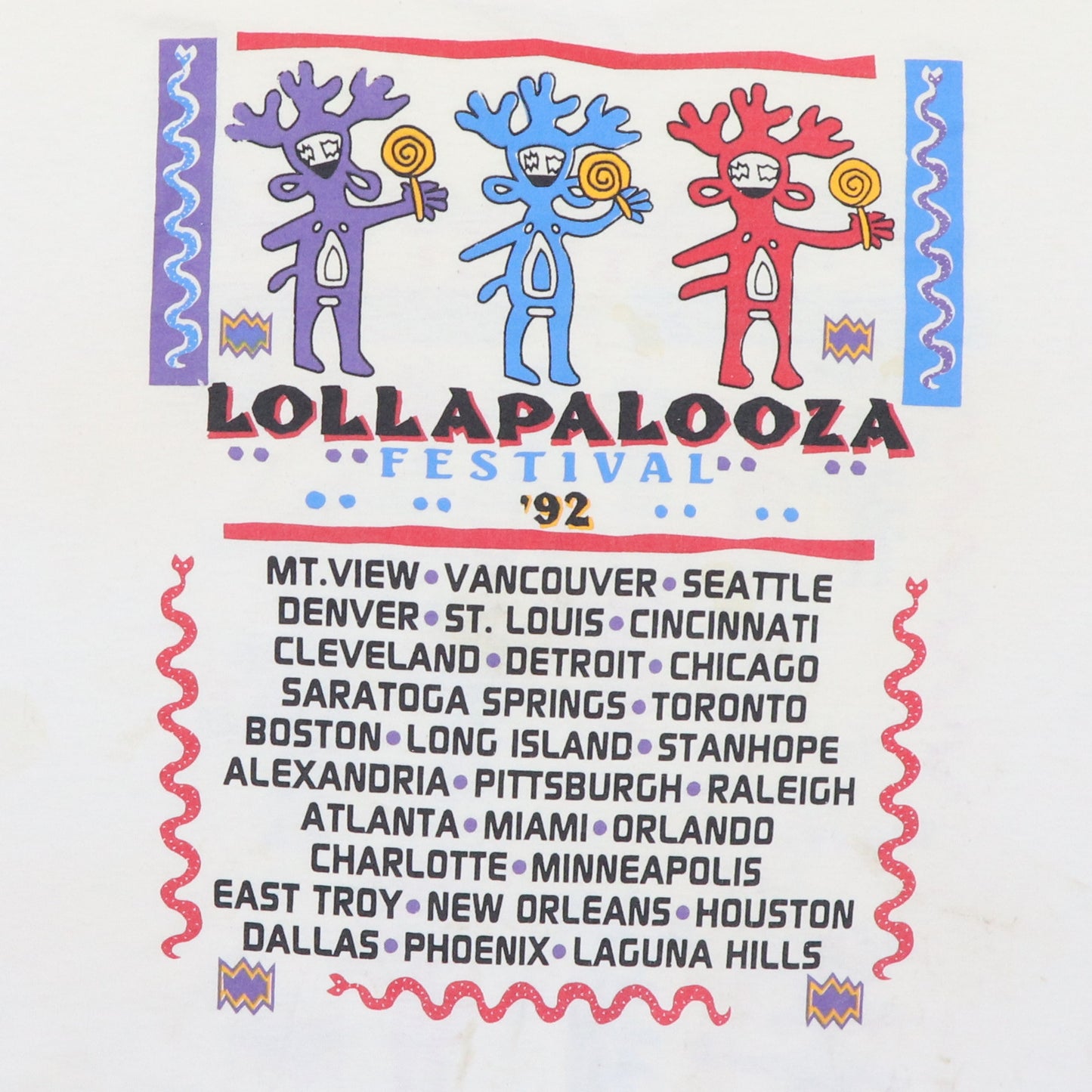 1992 Lollapalooza Festival Tour Shirt