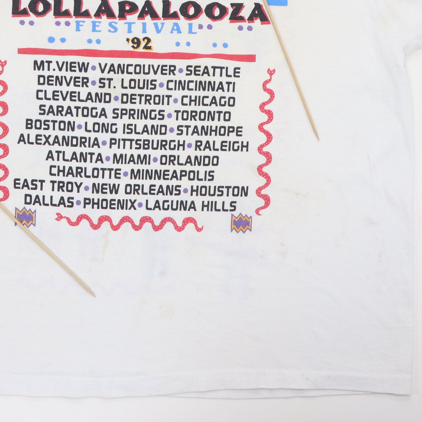 1992 Lollapalooza Festival Tour Shirt
