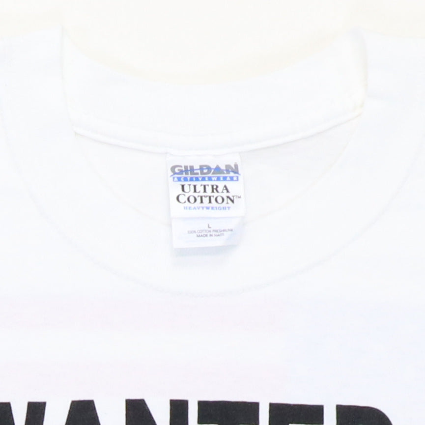 2000s Osama Bin Laden Wanted Dead Or Alive Shirt Detail