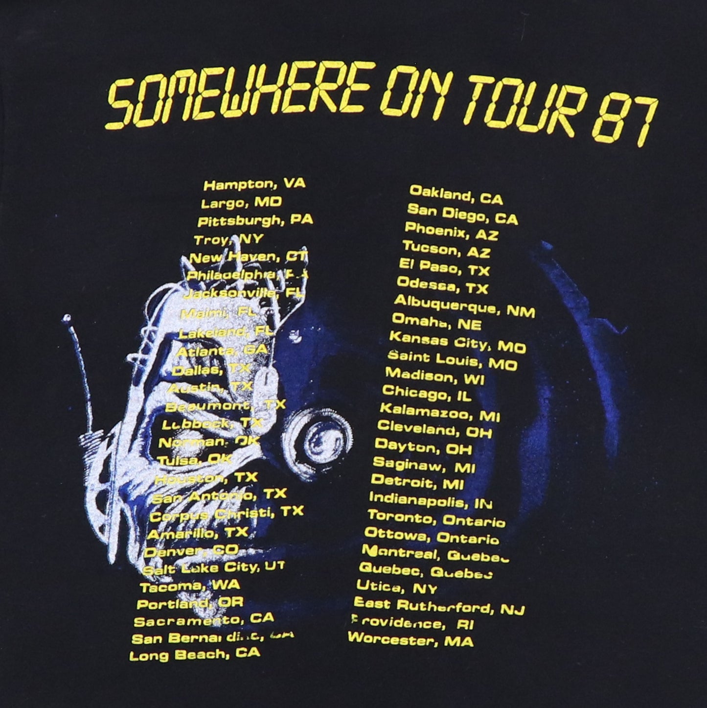 1987 Iron Maiden Somewhere On Tour Shirt