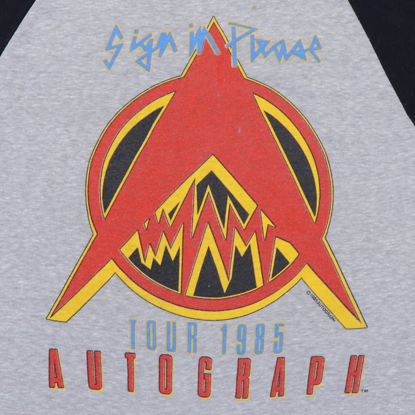 1985 Autograph Sign In Please Tour Jersey Shirt