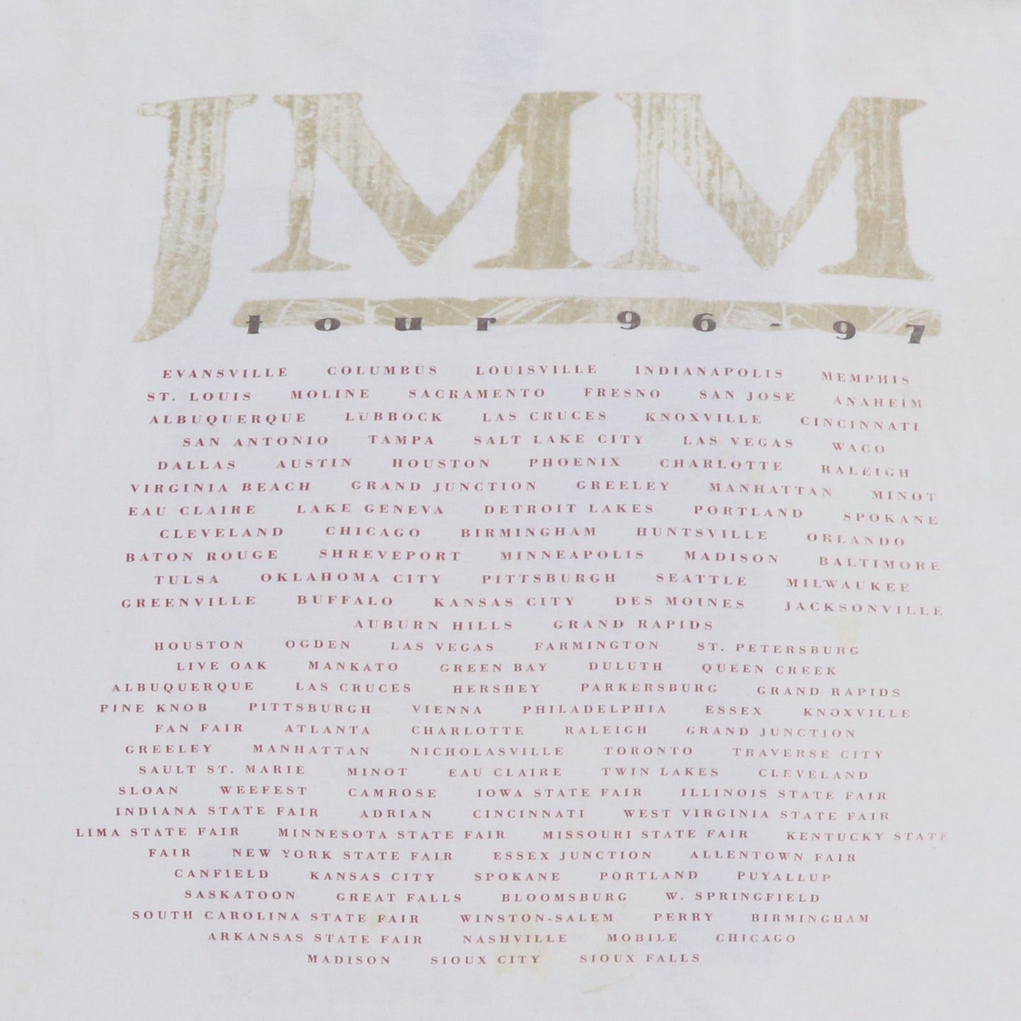 1996 John Michael Montgomery Tour Shirt