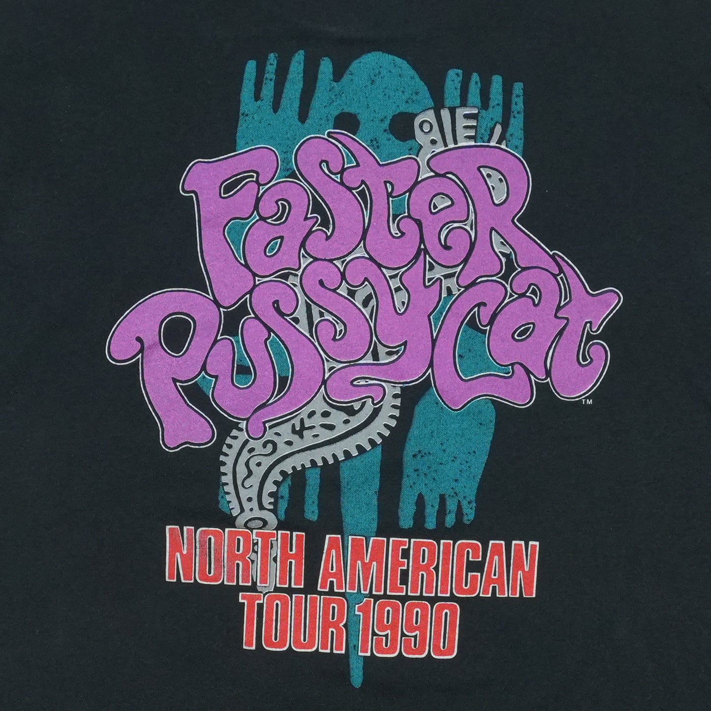 1990 Faster Pussycat Tour Shirt Back Graphic