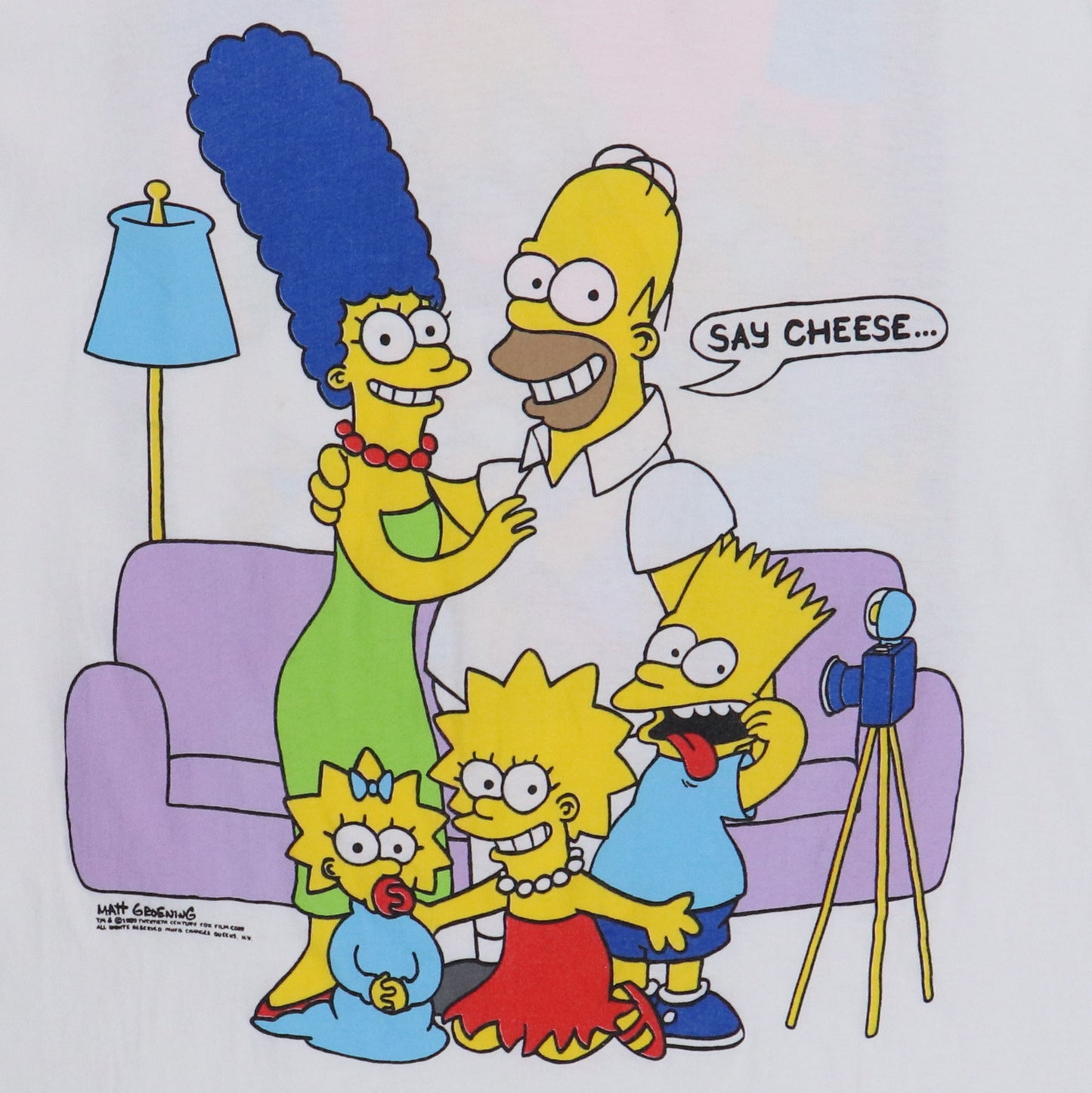 1989 The Simpsons Family Portrait Shirt