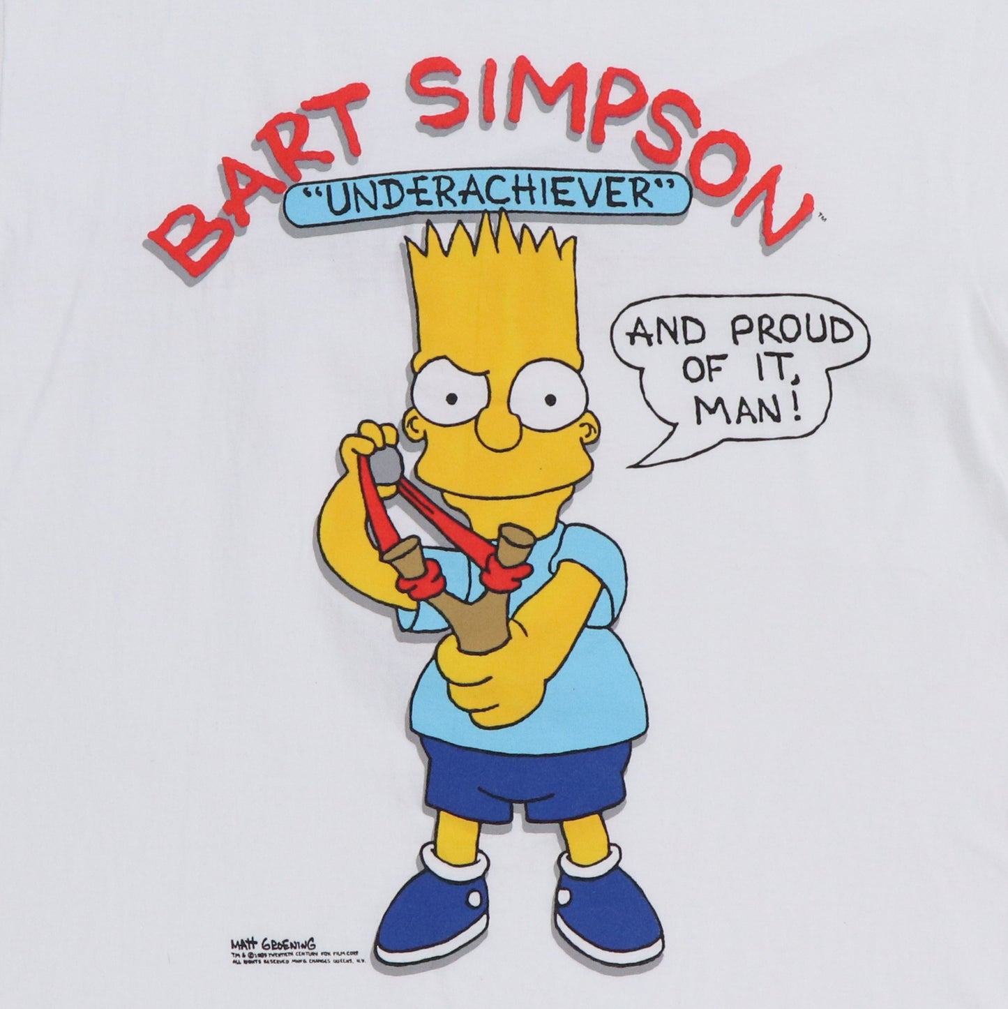 1989 The Simpsons Bart Underachiever Shirt