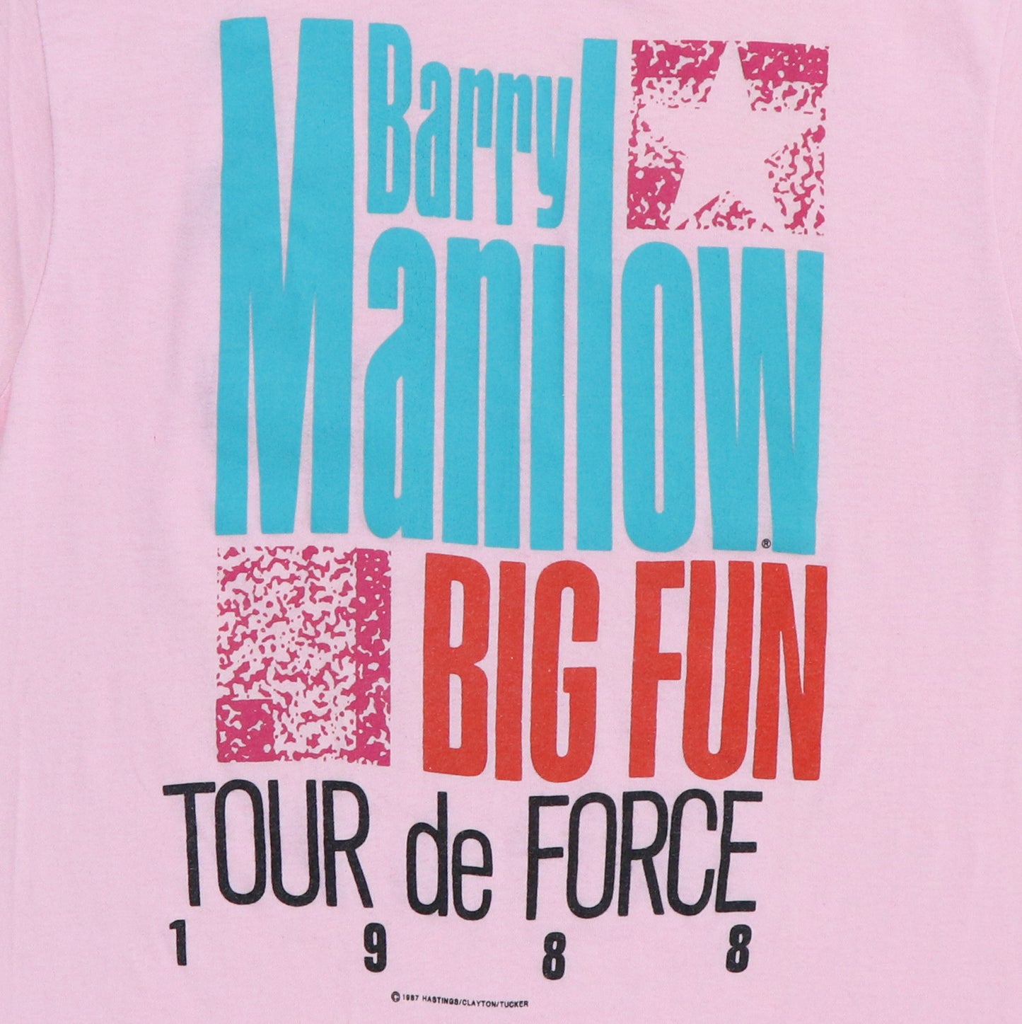 1988 Barry Manilow Big Fun Tour Shirt