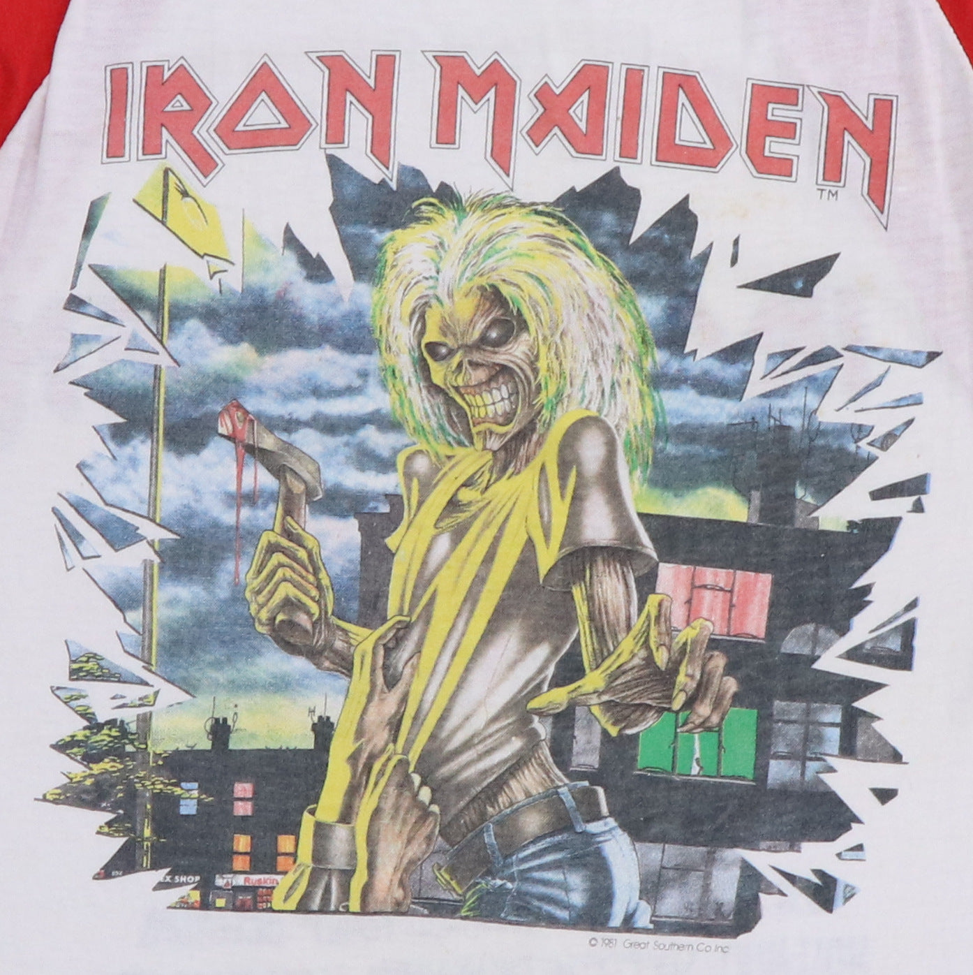 1981 Iron Maiden Killer Tour Jersey Shirt