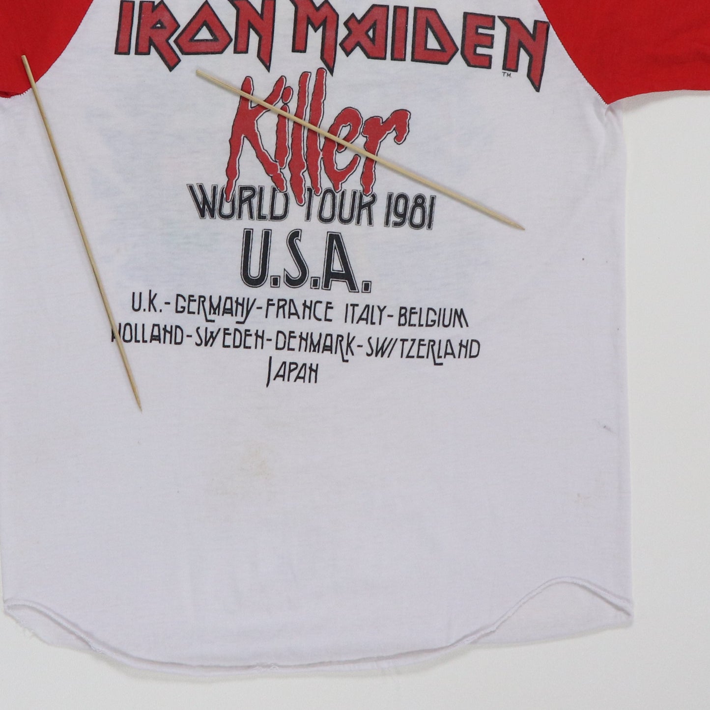 1981 Iron Maiden Killer Tour Jersey Shirt
