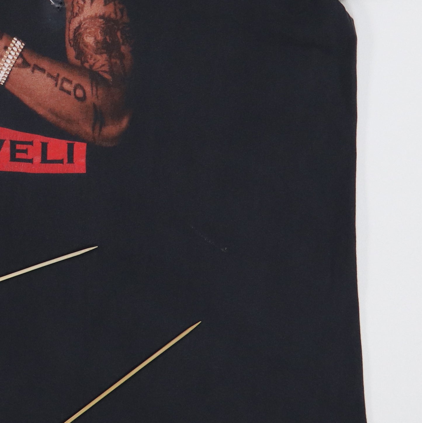 1990s 2Pac Speaks His Mind Makaveli Shirt Detail