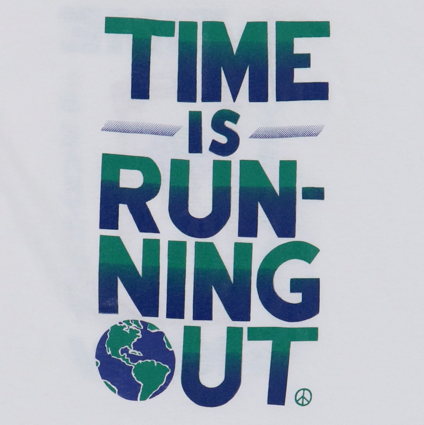 1990s Earthday The Time Is Now Shirt Detail