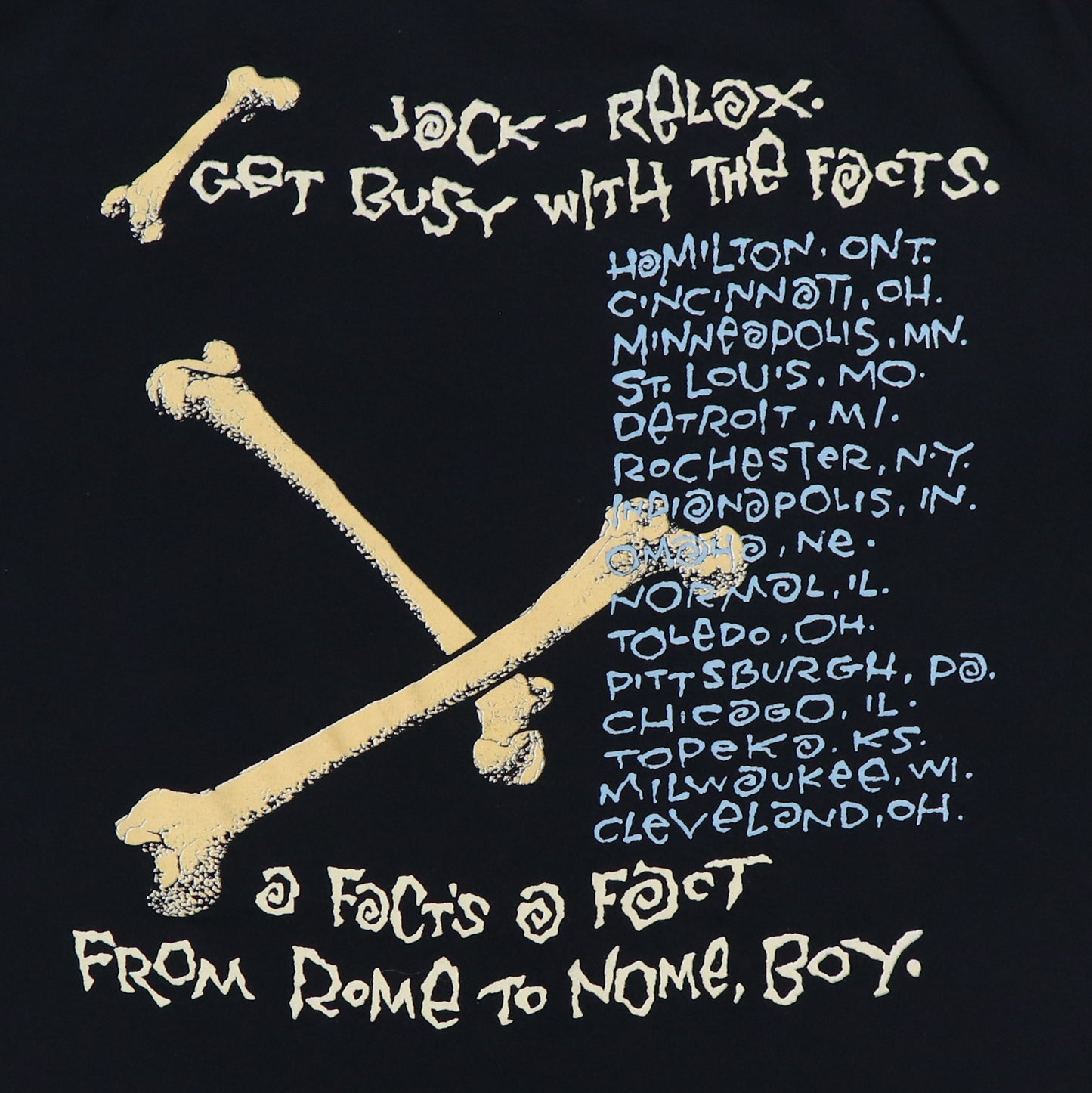 1991 Rush Roll The Bones Pushead Tour Shirt