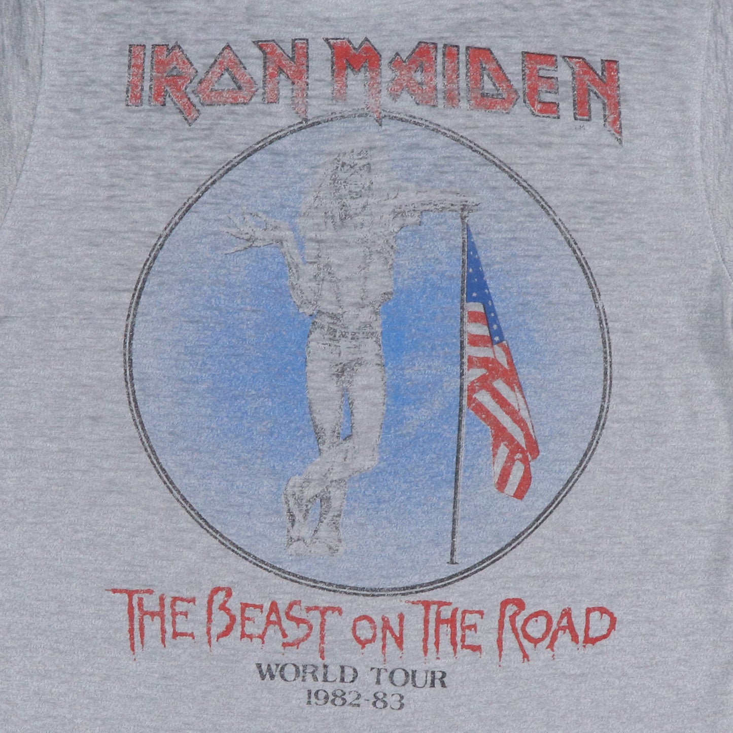 1982 Iron Maiden Beast On The Road Tour Shirt