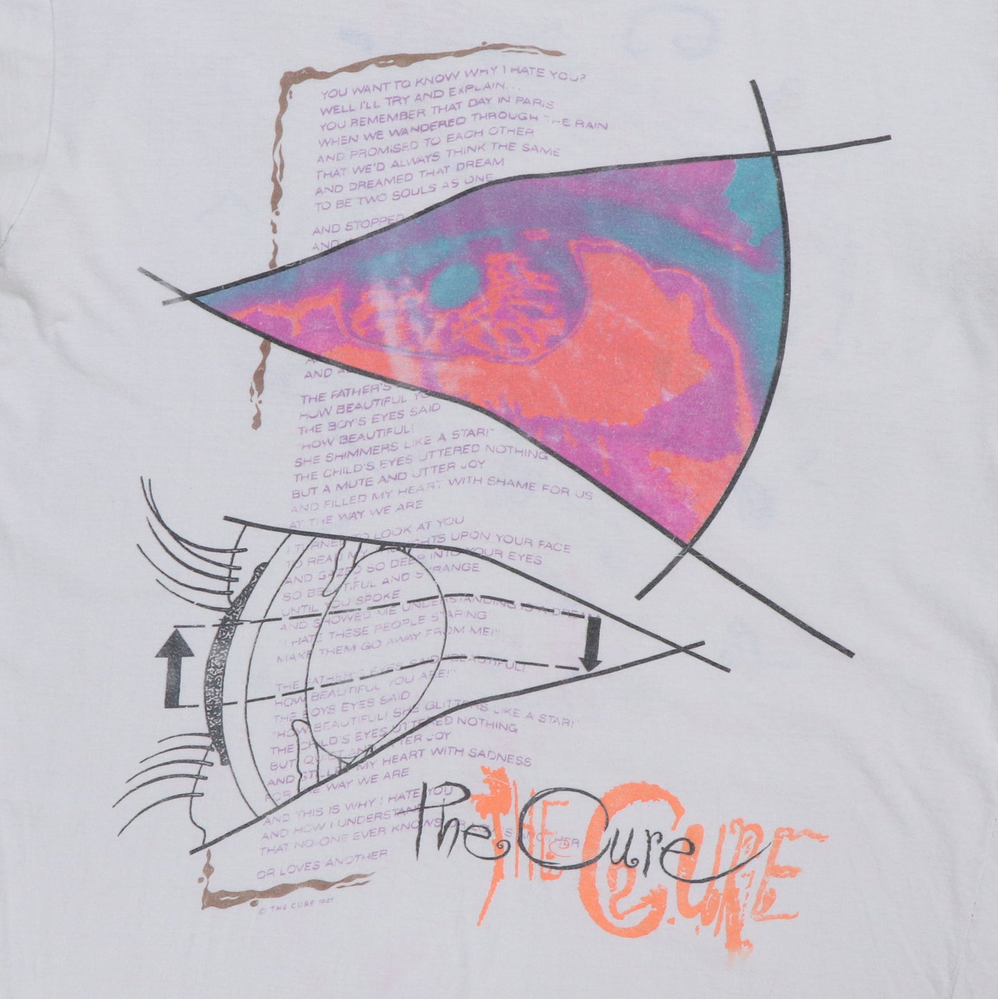 1987 The Cure Kissing Tour Shirt