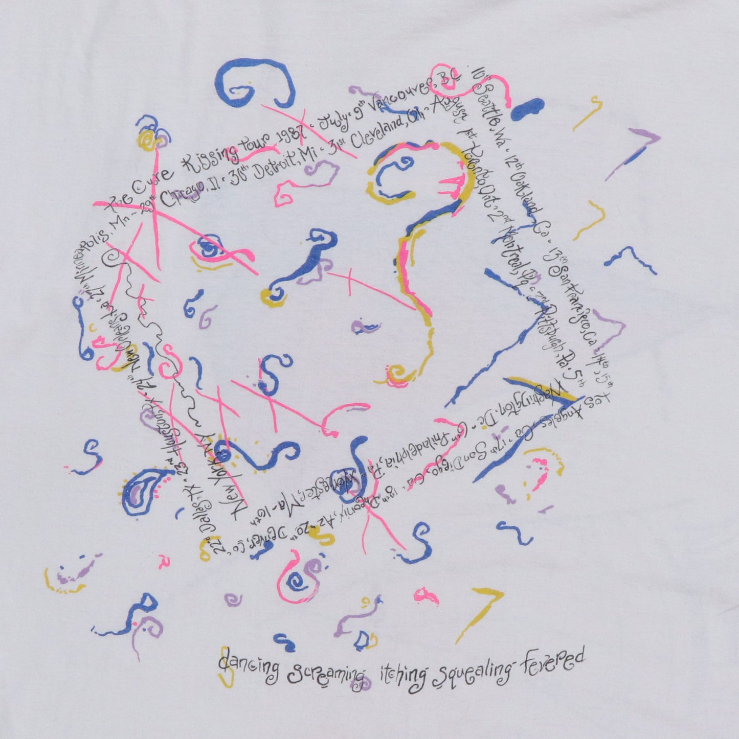 1987 The Cure Kissing Tour Shirt