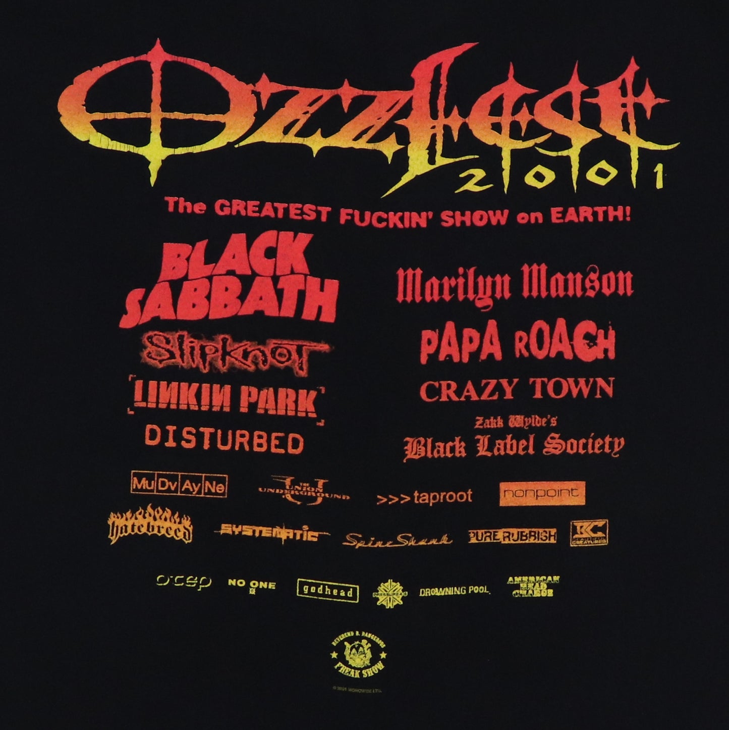 2001 Ozzfest Tour Shirt