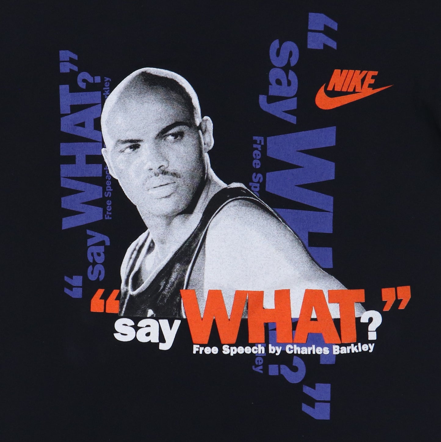 1990s Charles Barkley Free Speech Nike Shirt